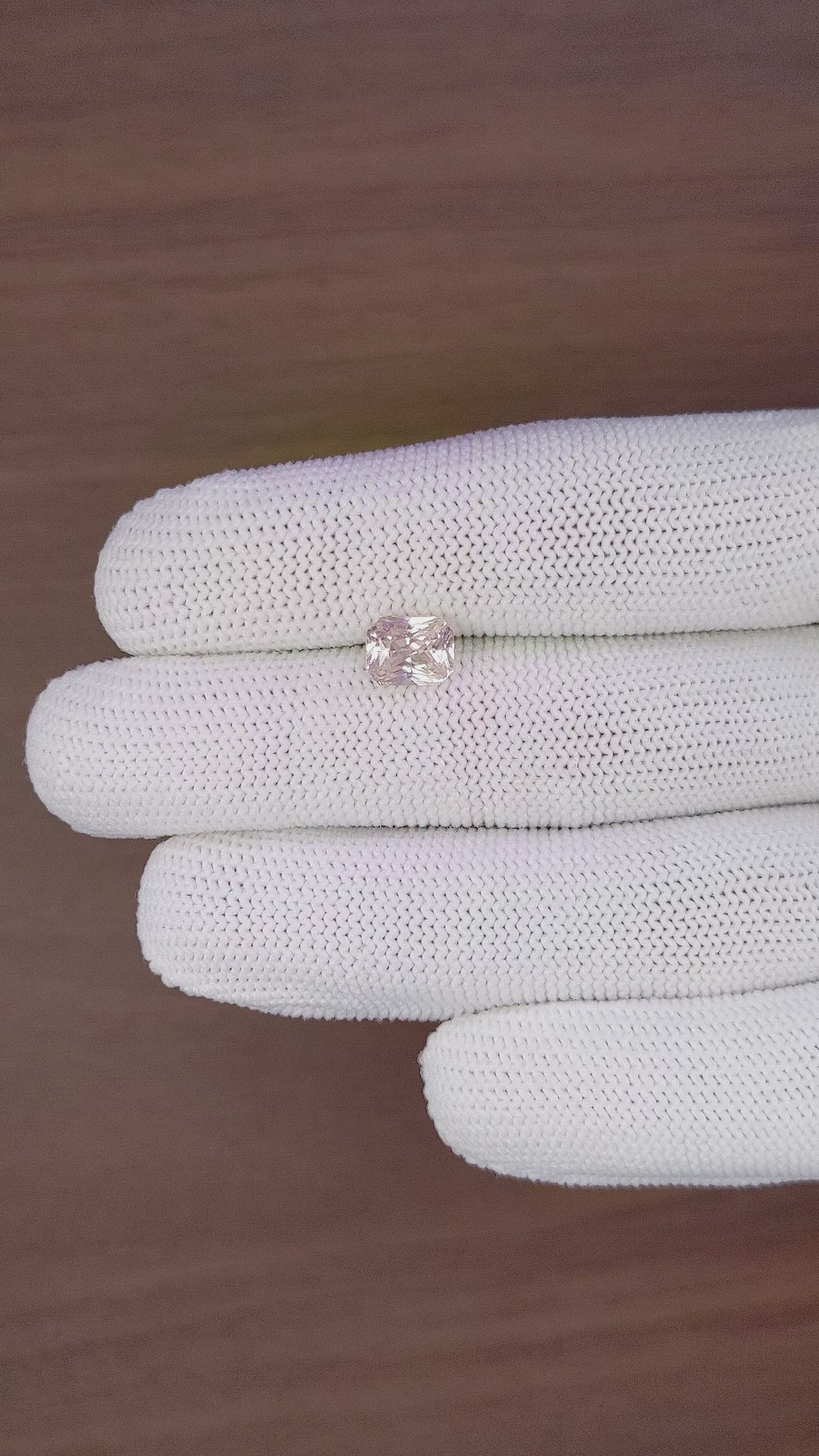 2.44 Ct. Peach Sapphire from Africa Size Video