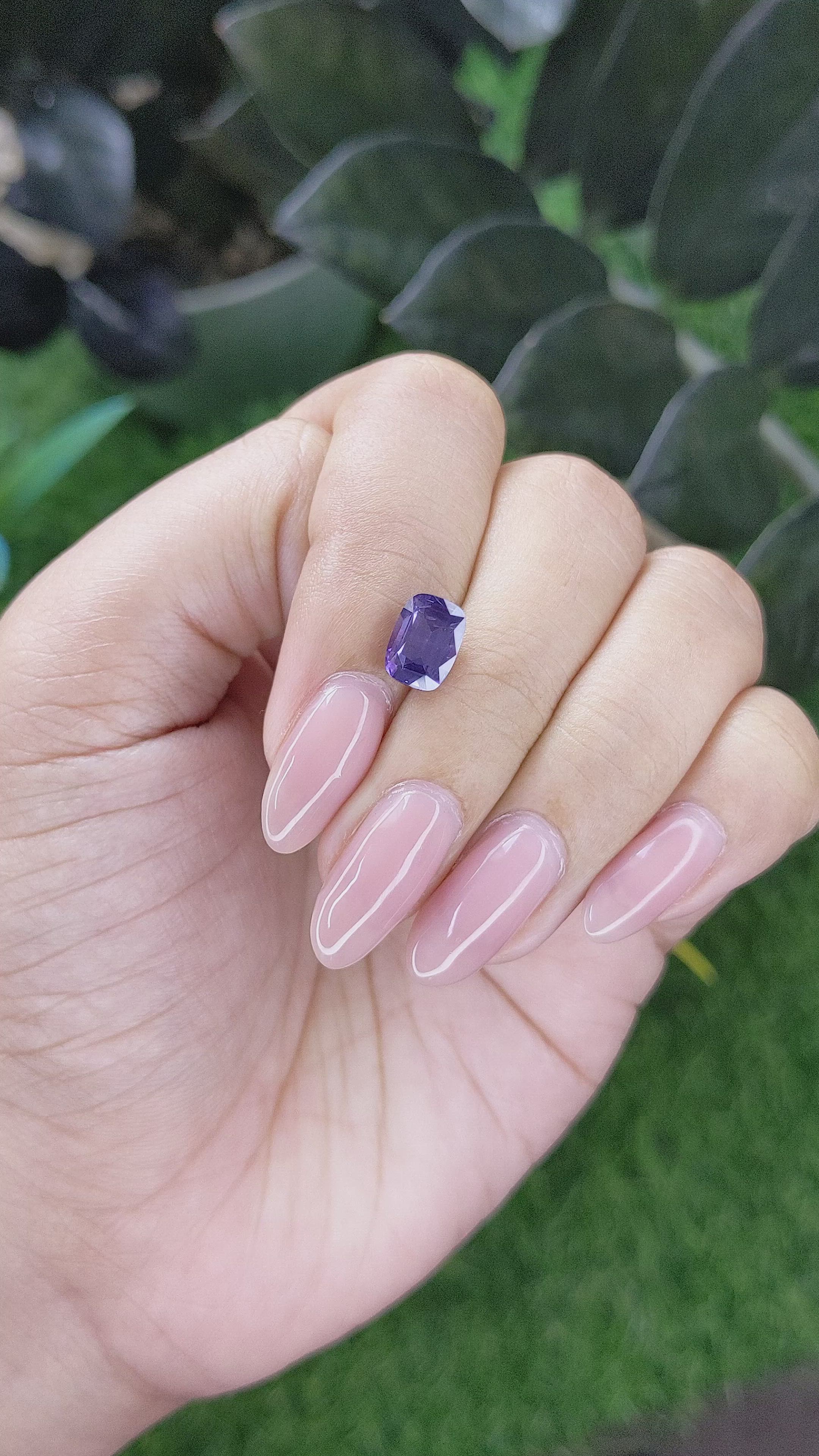 2.20 Ct. Bluish Purple Sapphire from Africa Size Video