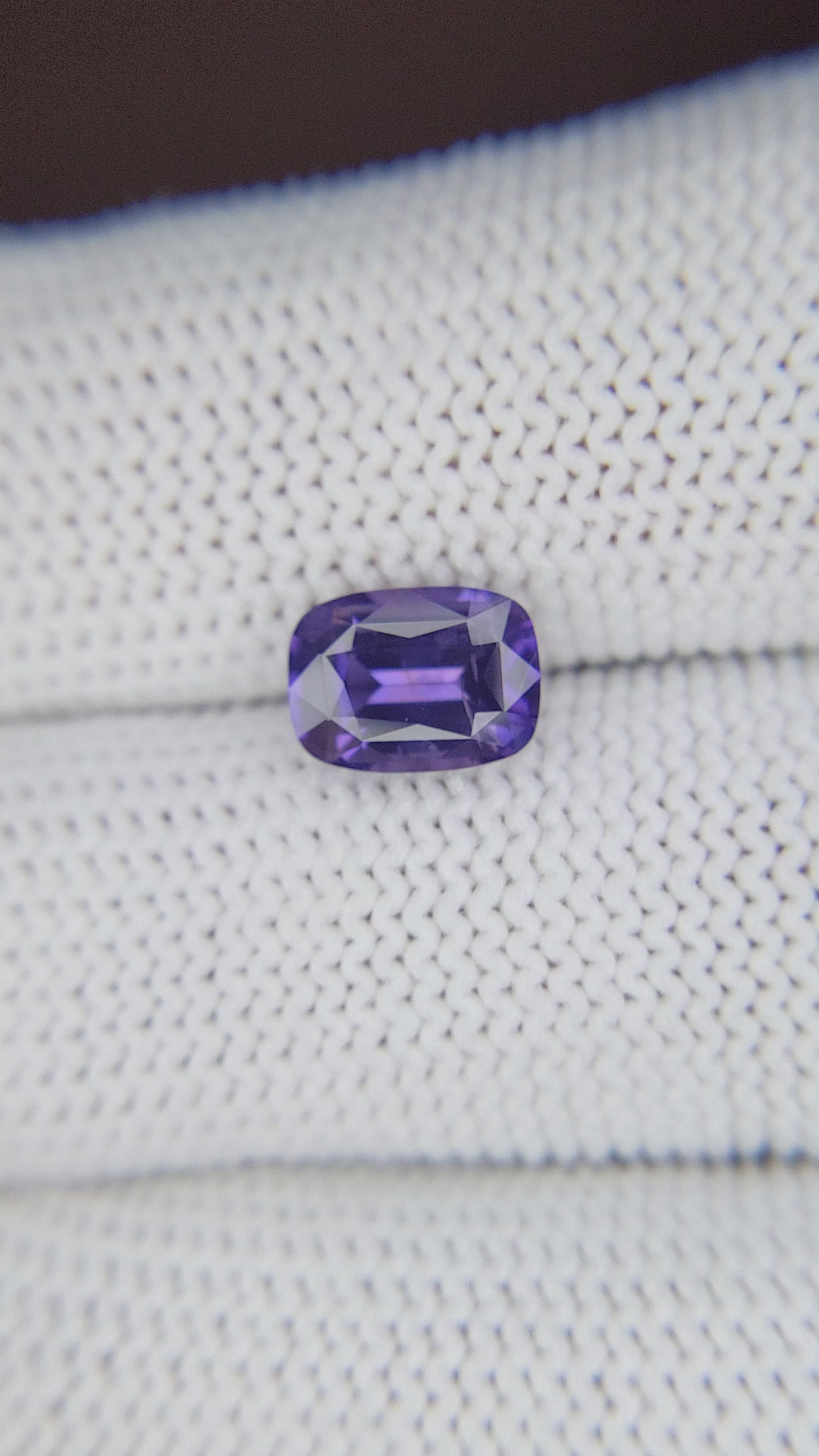 2.20 Ct. Bluish Purple Sapphire from Africa Size Video