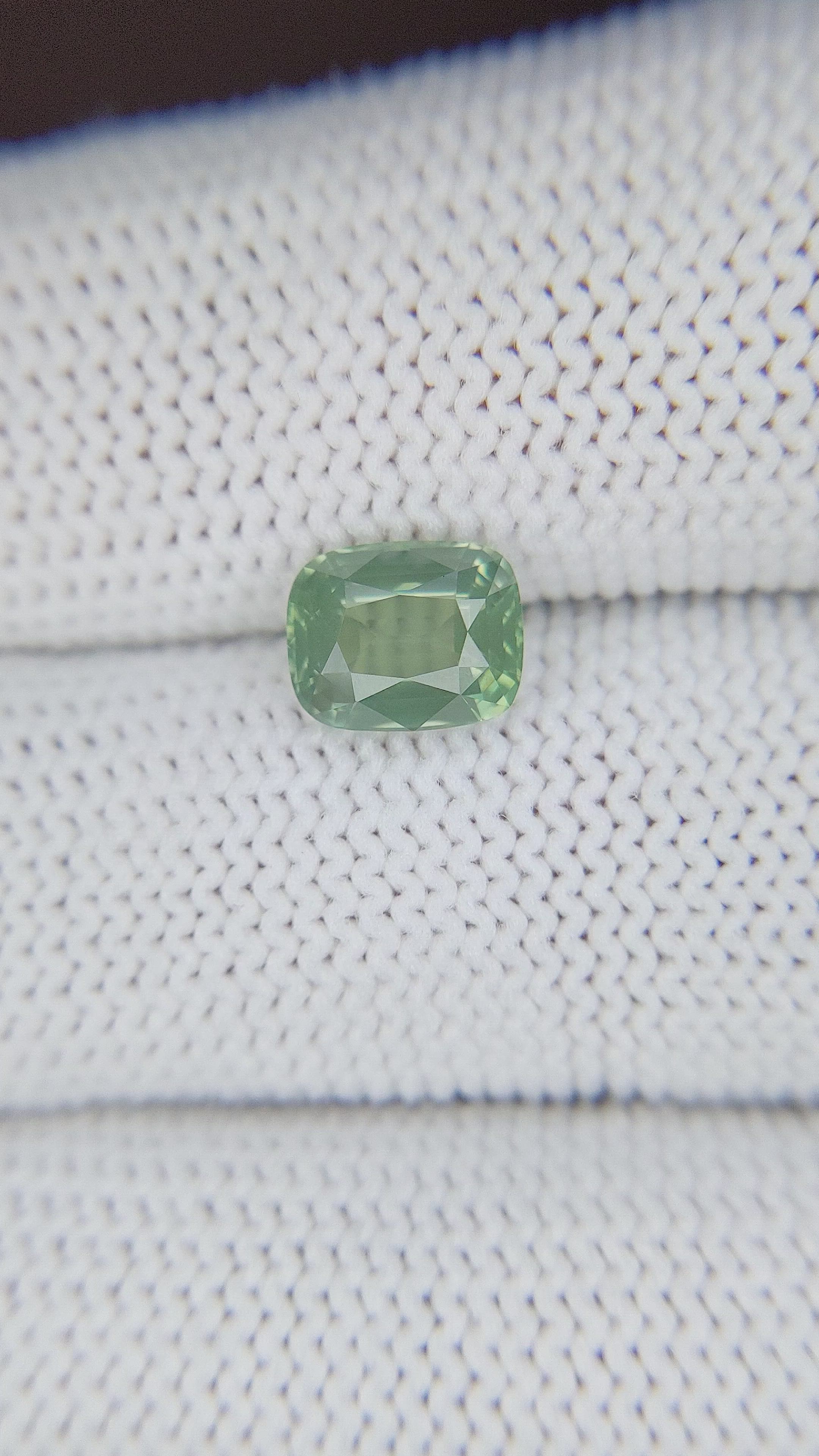 2.05 Ct. Yellowish Green Sapphire from Africa Size Video