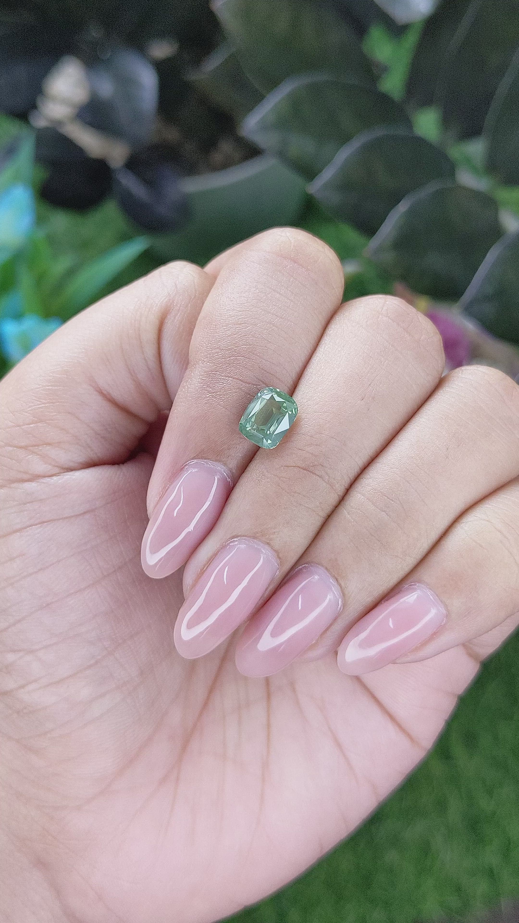 2.05 Ct. Yellowish Green Sapphire from Africa Size Video