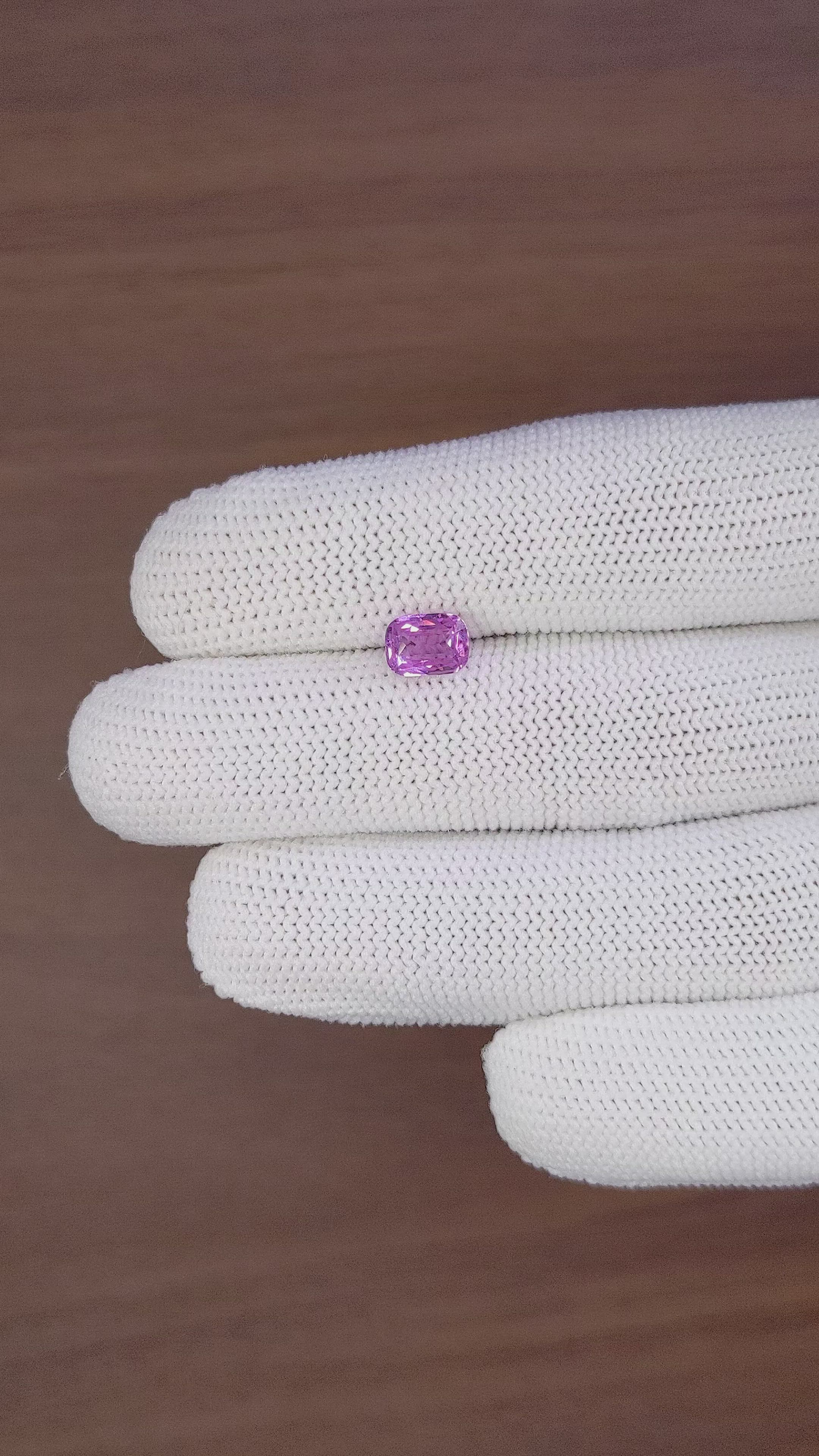 1.59 Ct. Pinkish Purple Sapphire from Africa Size Video