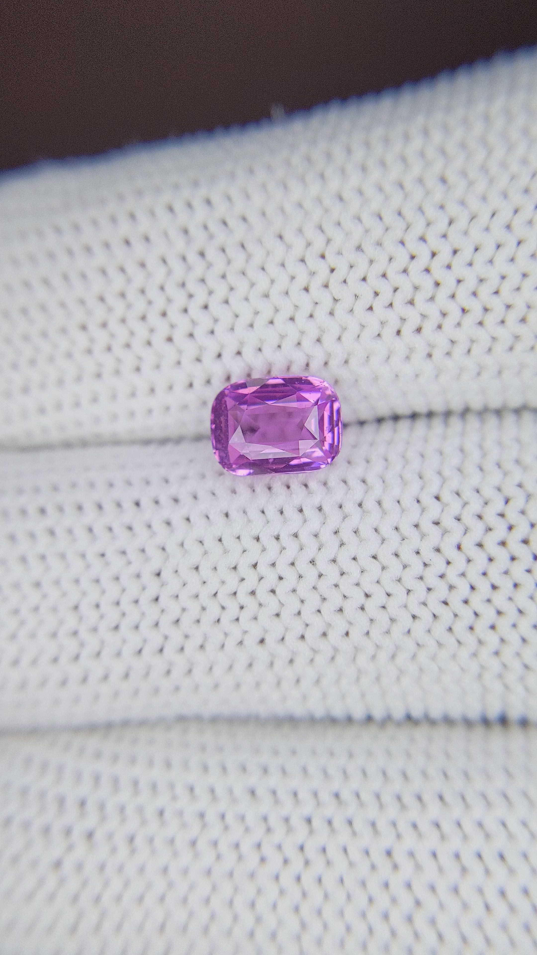 1.59 Ct. Pinkish Purple Sapphire from Africa Size Video