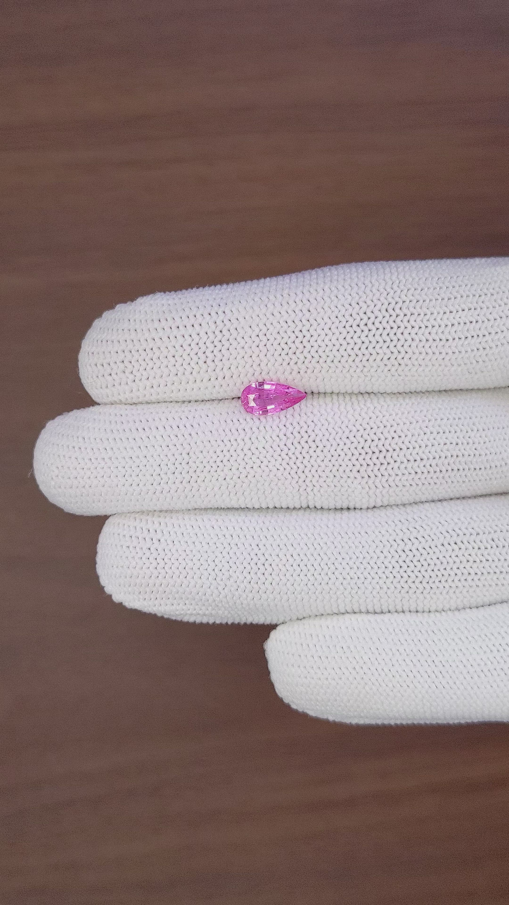 1.04 Ct. Pink Sapphire from Africa Size Video