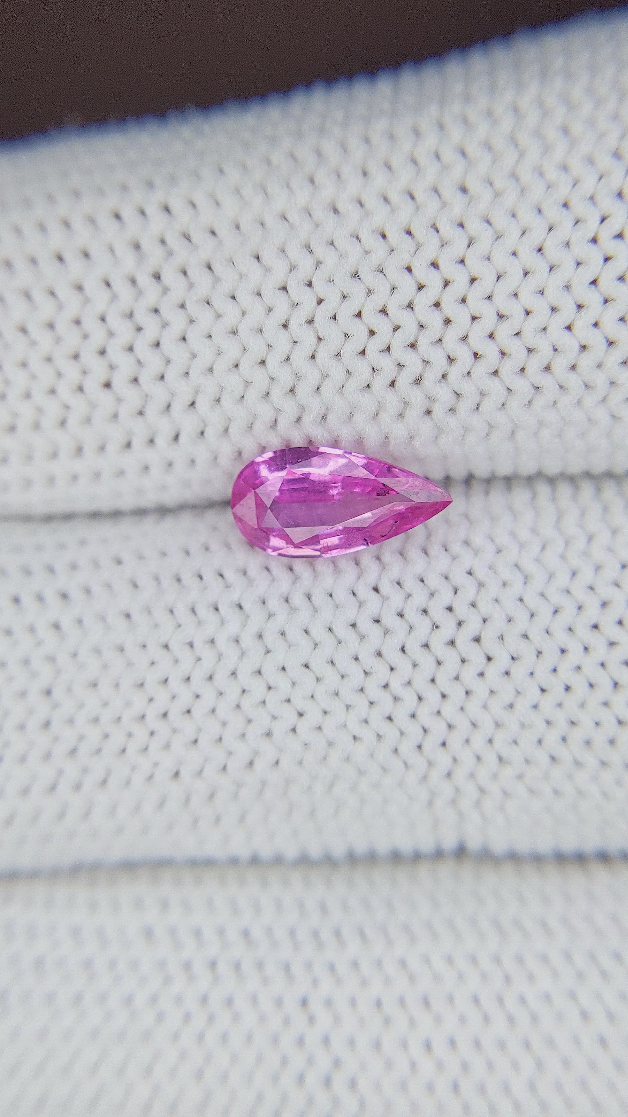 1.04 Ct. Pink Sapphire from Africa Size Video