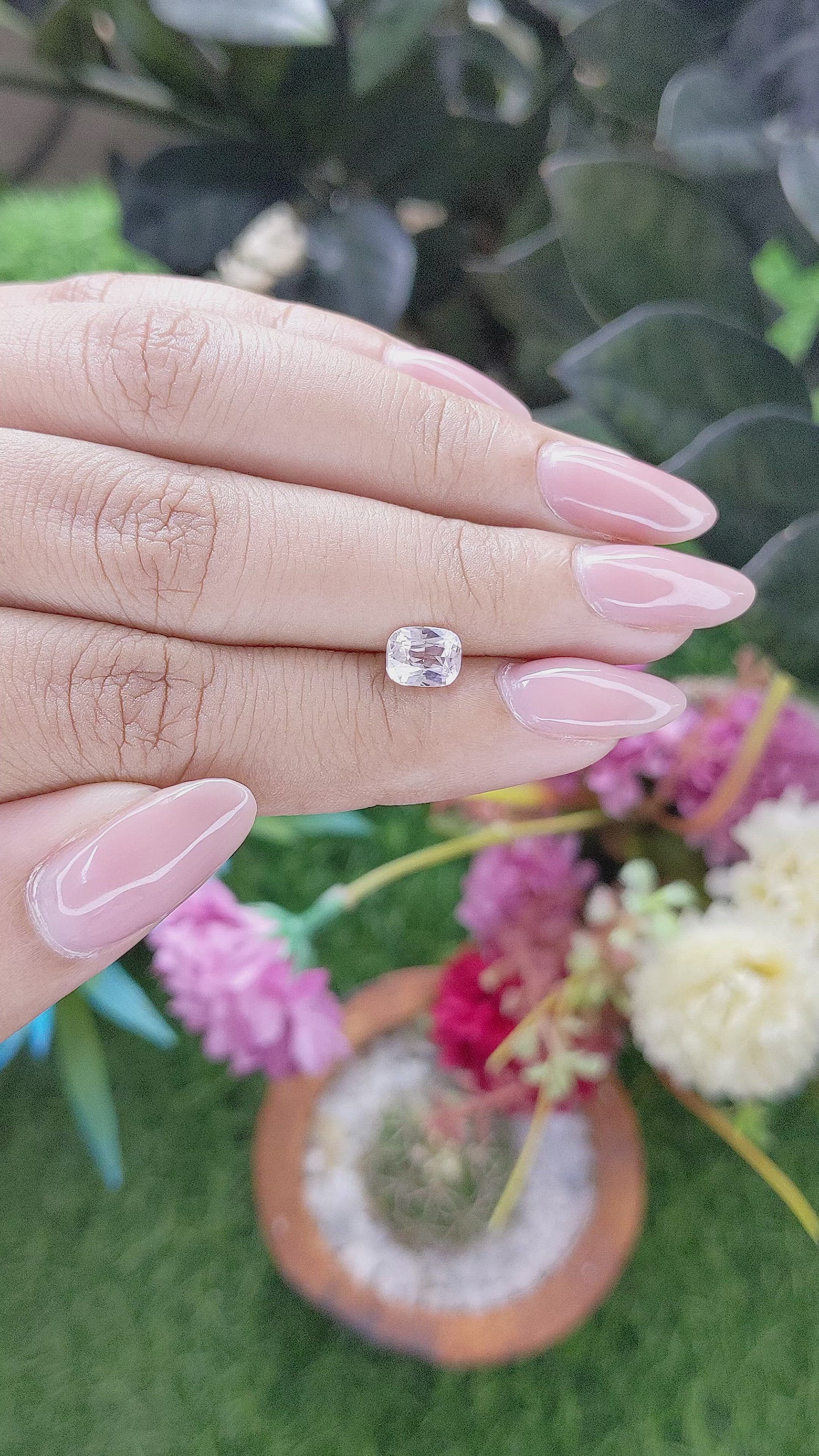 1.17 Ct. Peach Sapphire from Africa Size Video