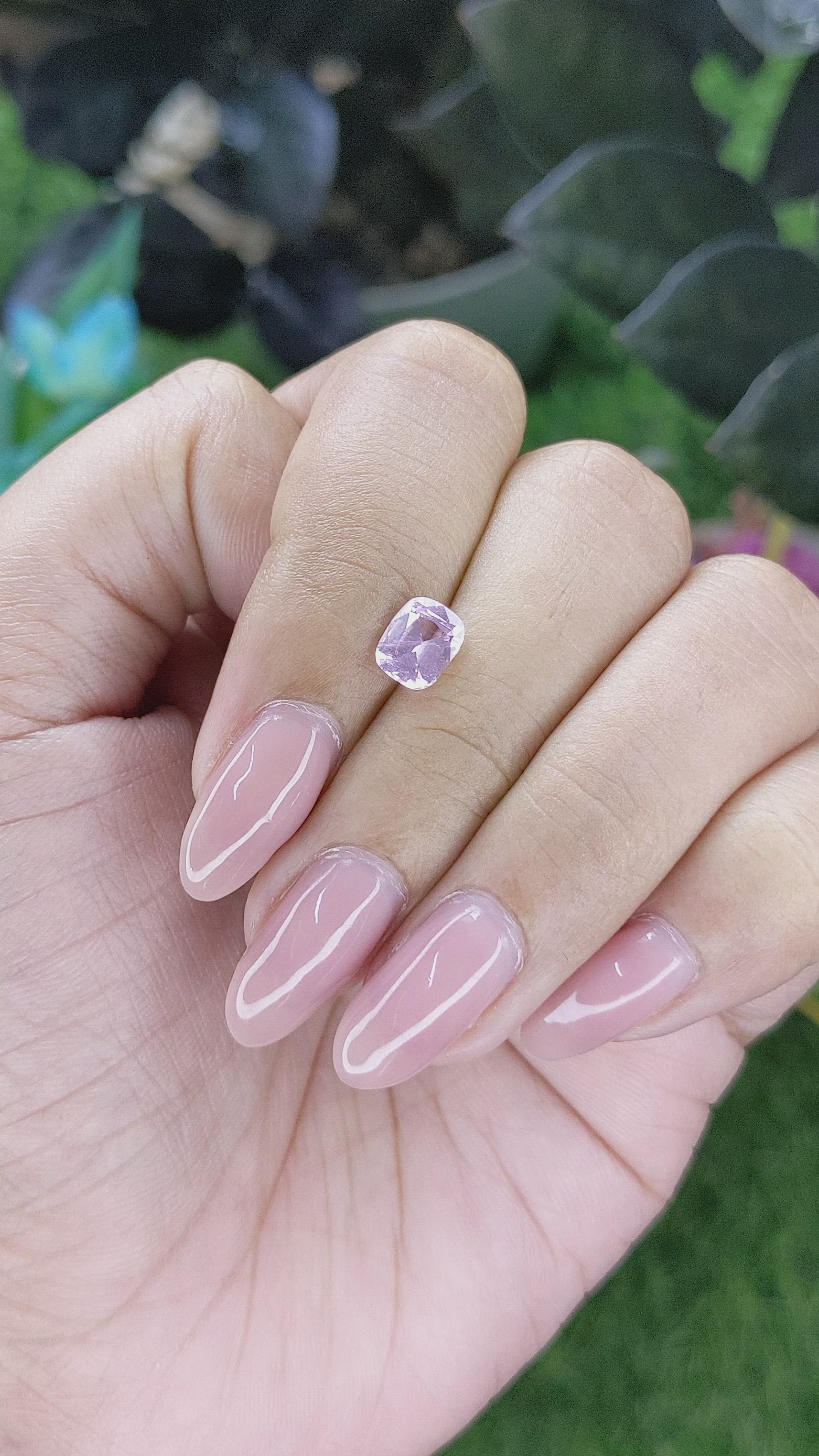 1.17 Ct. Purplish Pink Sapphire from Africa Size Video