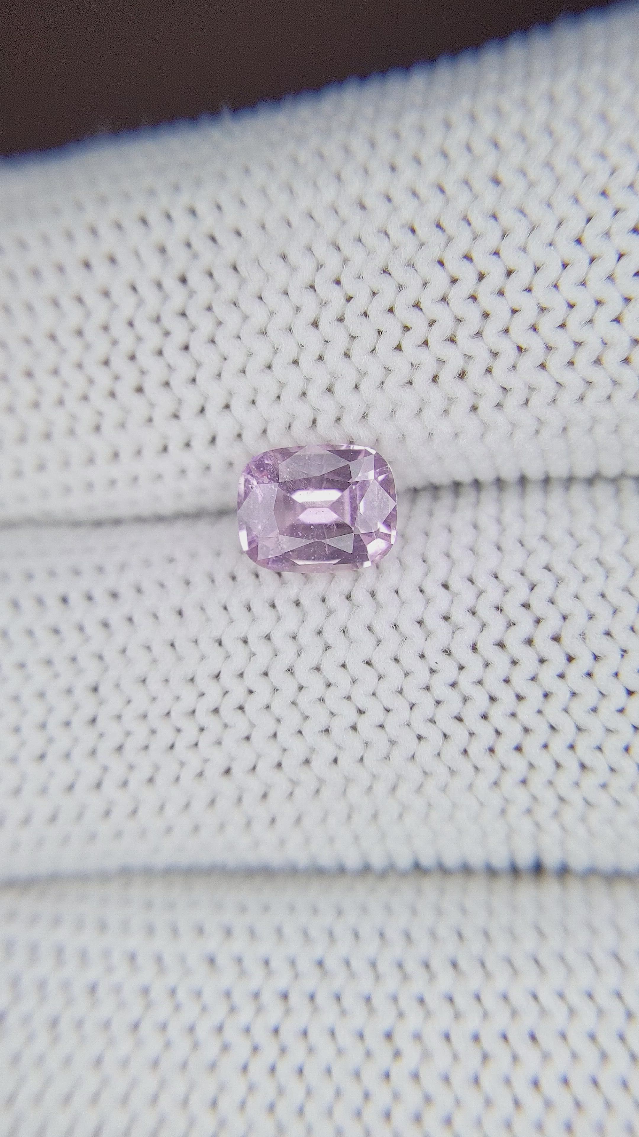 1.17 Ct. Purplish Pink Sapphire from Africa Size Video