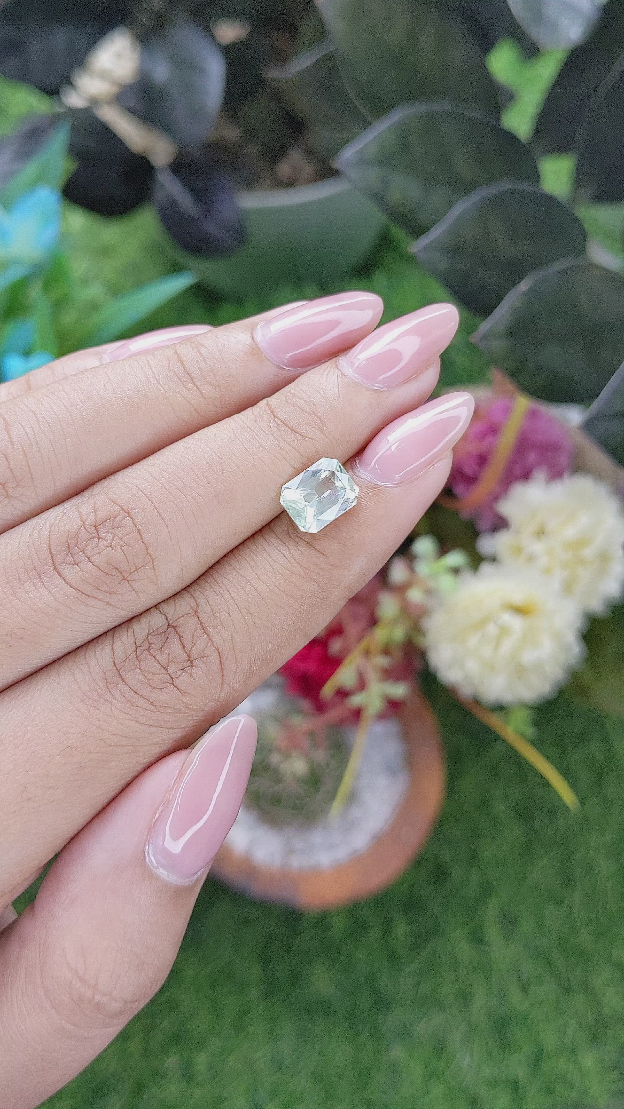 2.68 Ct. Green Sapphire from Africa Size Video