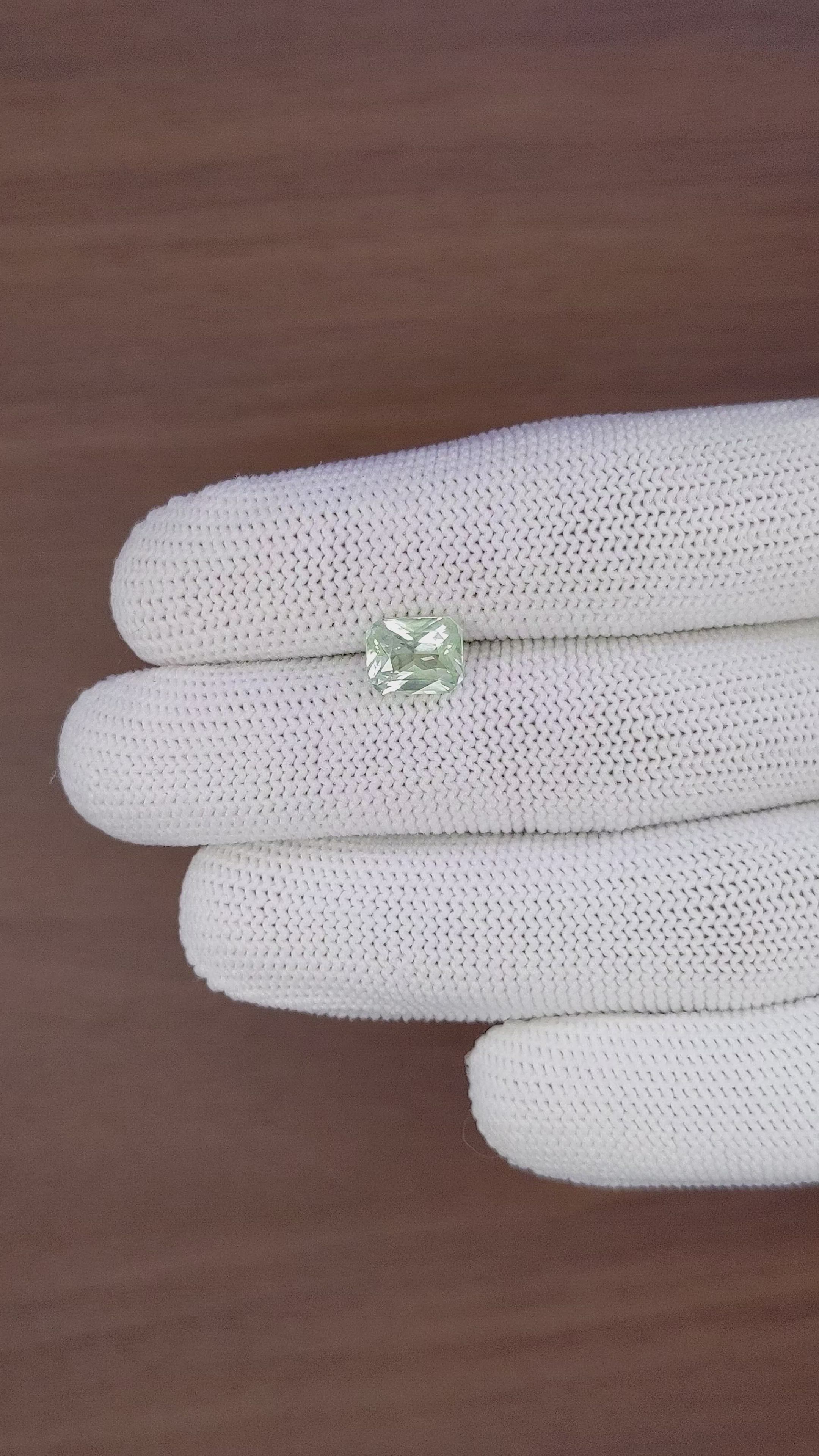 2.68 Ct. Green Sapphire from Africa Size Video