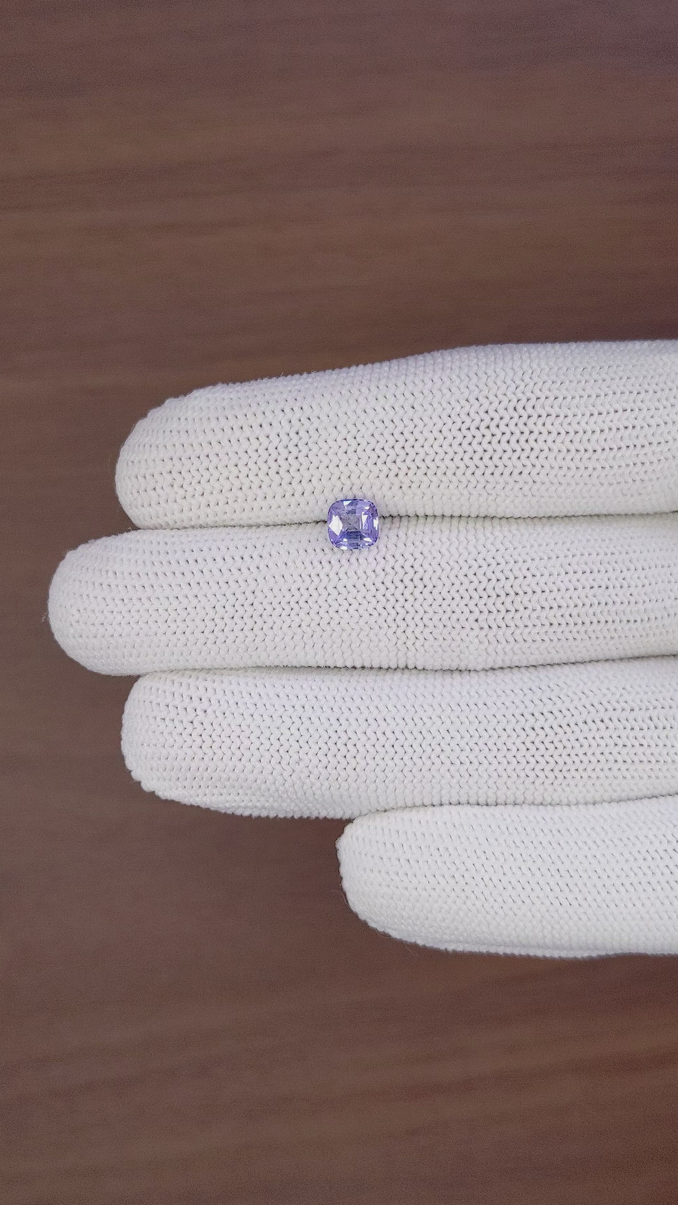 1.04 Ct. Purplish Blue Sapphire from Ceylon (Sri Lanka) Size Video