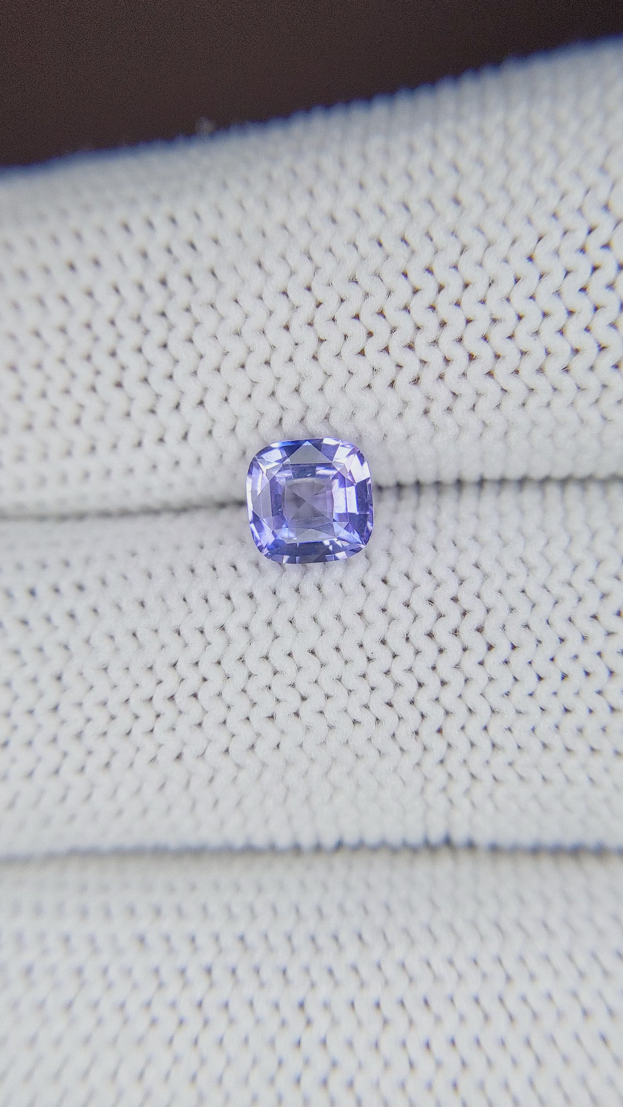 1.04 Ct. Purplish Blue Sapphire from Ceylon (Sri Lanka) Size Video