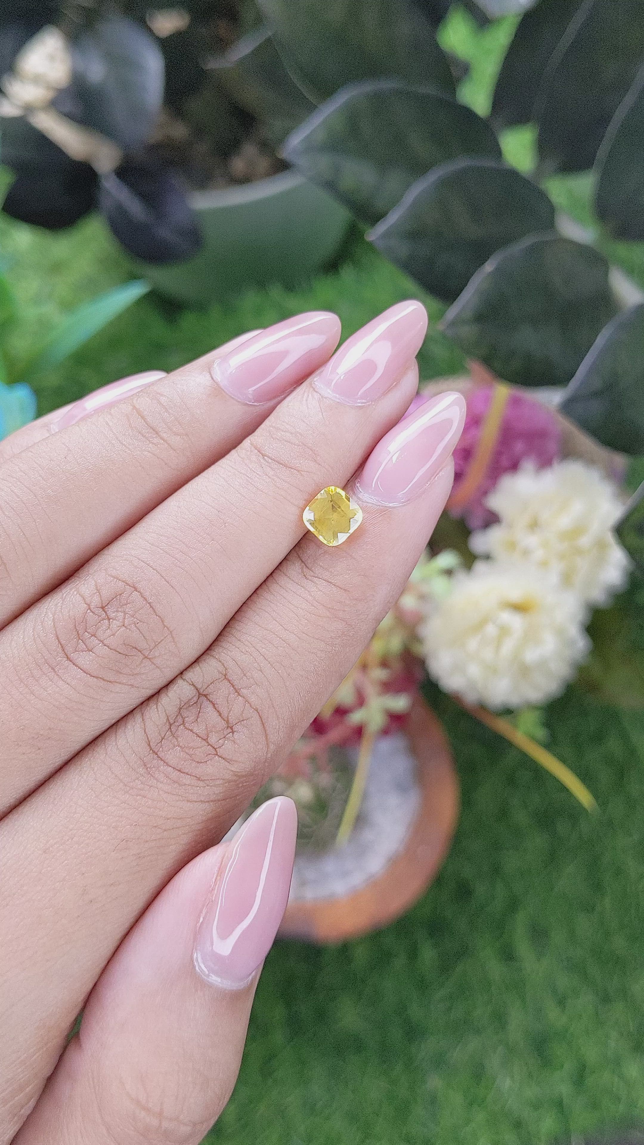 1.20 Ct. Yellow Sapphire from Ceylon (Sri Lanka) Size Video