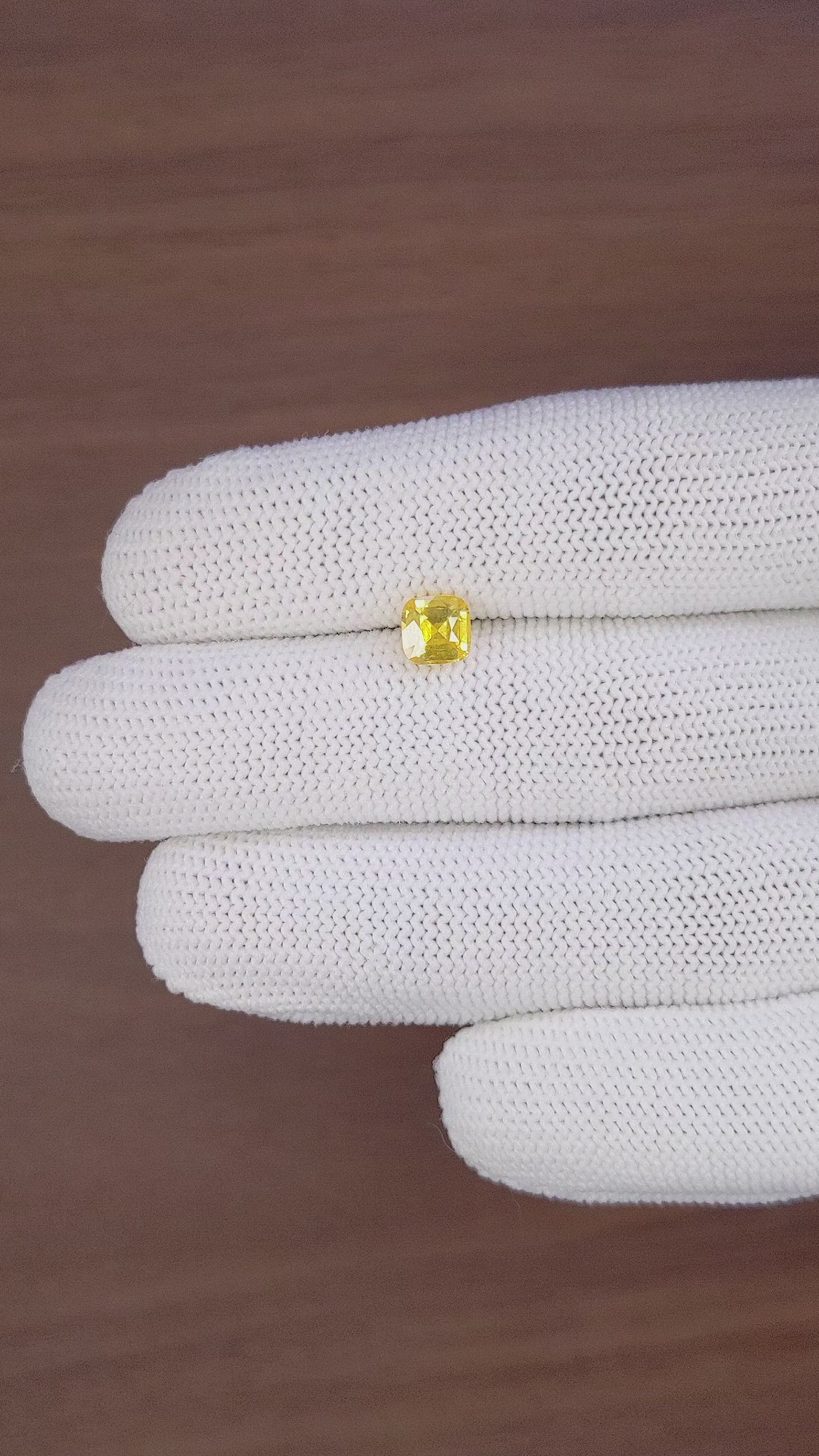 1.20 Ct. Yellow Sapphire from Ceylon (Sri Lanka) Size Video