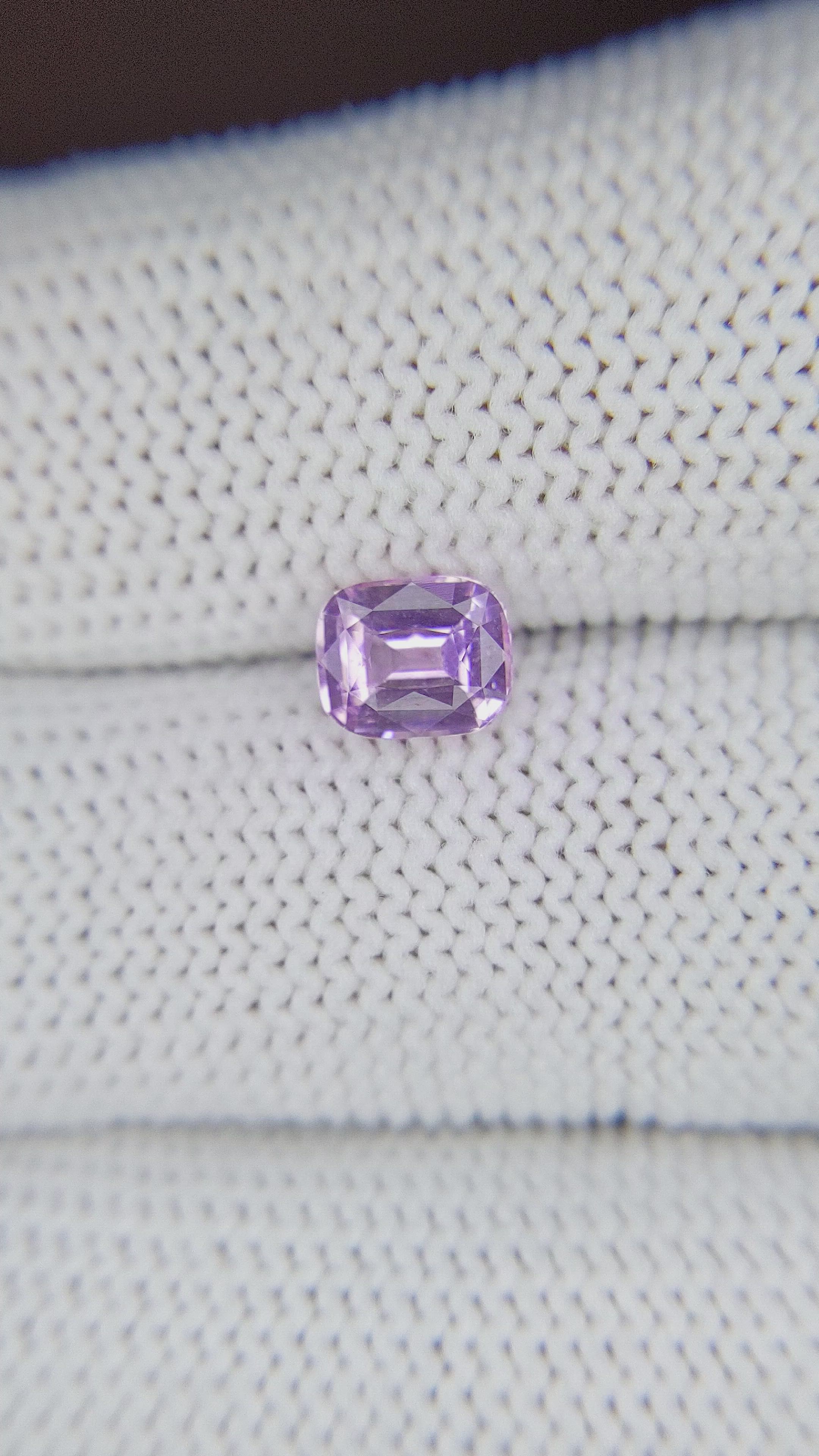 1.11 Ct. Pinkish Purple Sapphire from Africa Size Video
