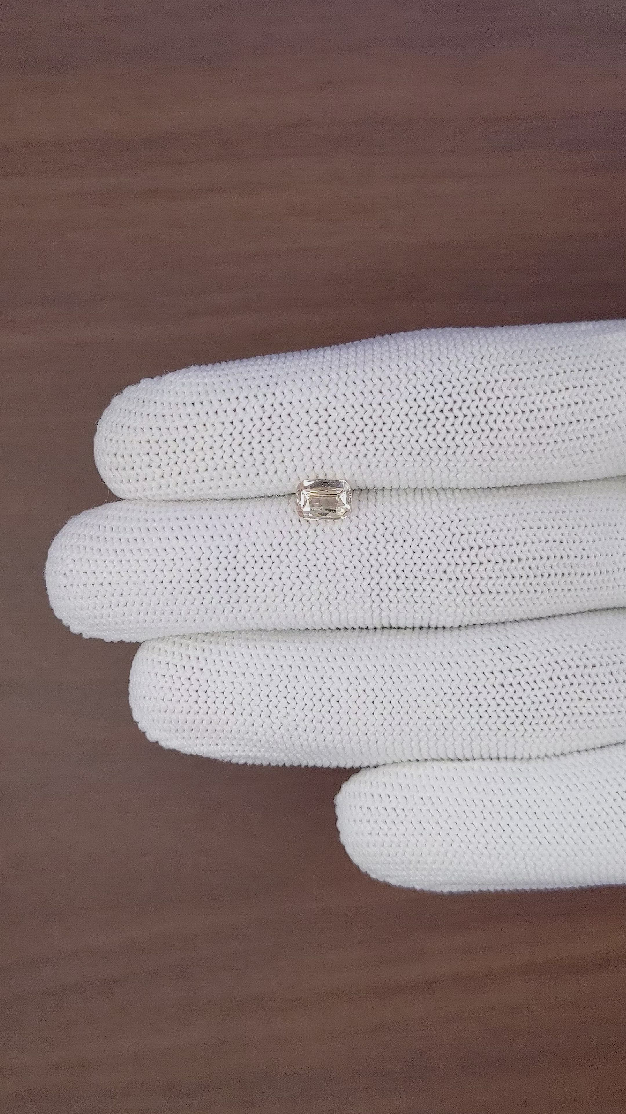 1.08 Ct. Peach Sapphire from Africa Size Video