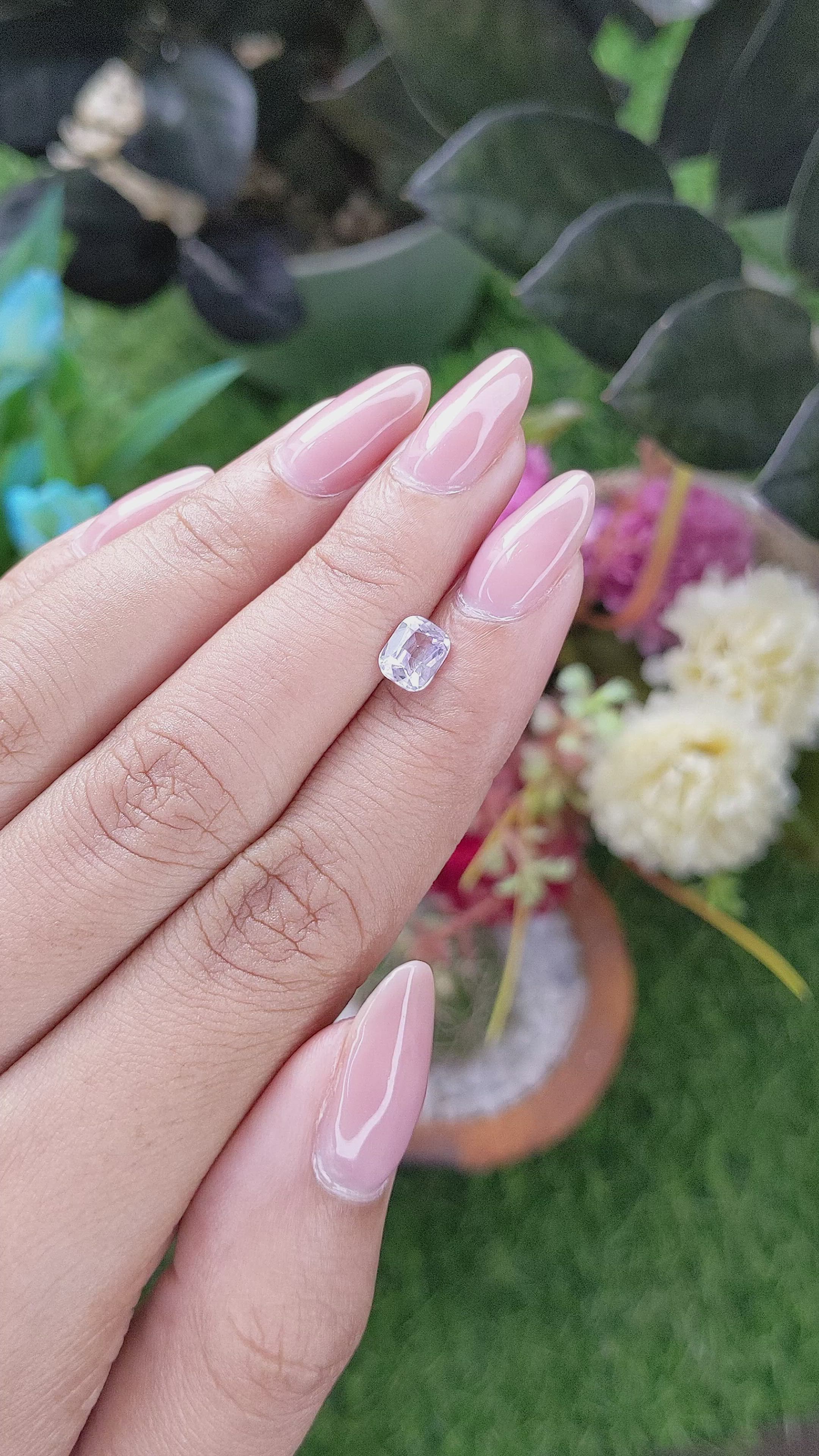 1.06 Ct. Purplish Pink Sapphire from Africa Size Video