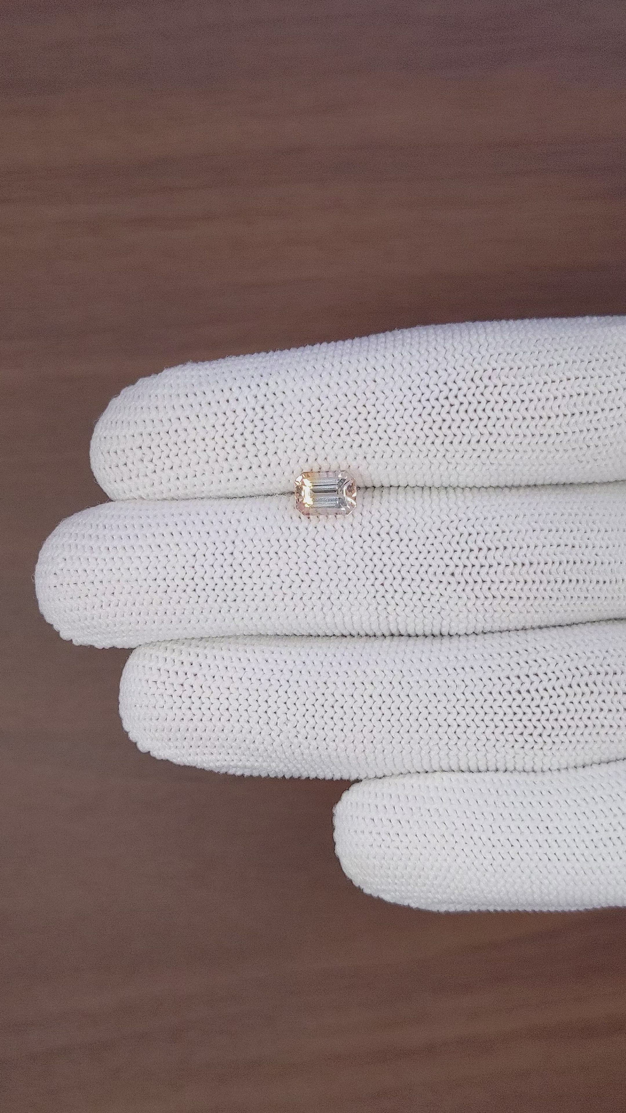 1.62 Ct. Peach Sapphire from Africa Size Video