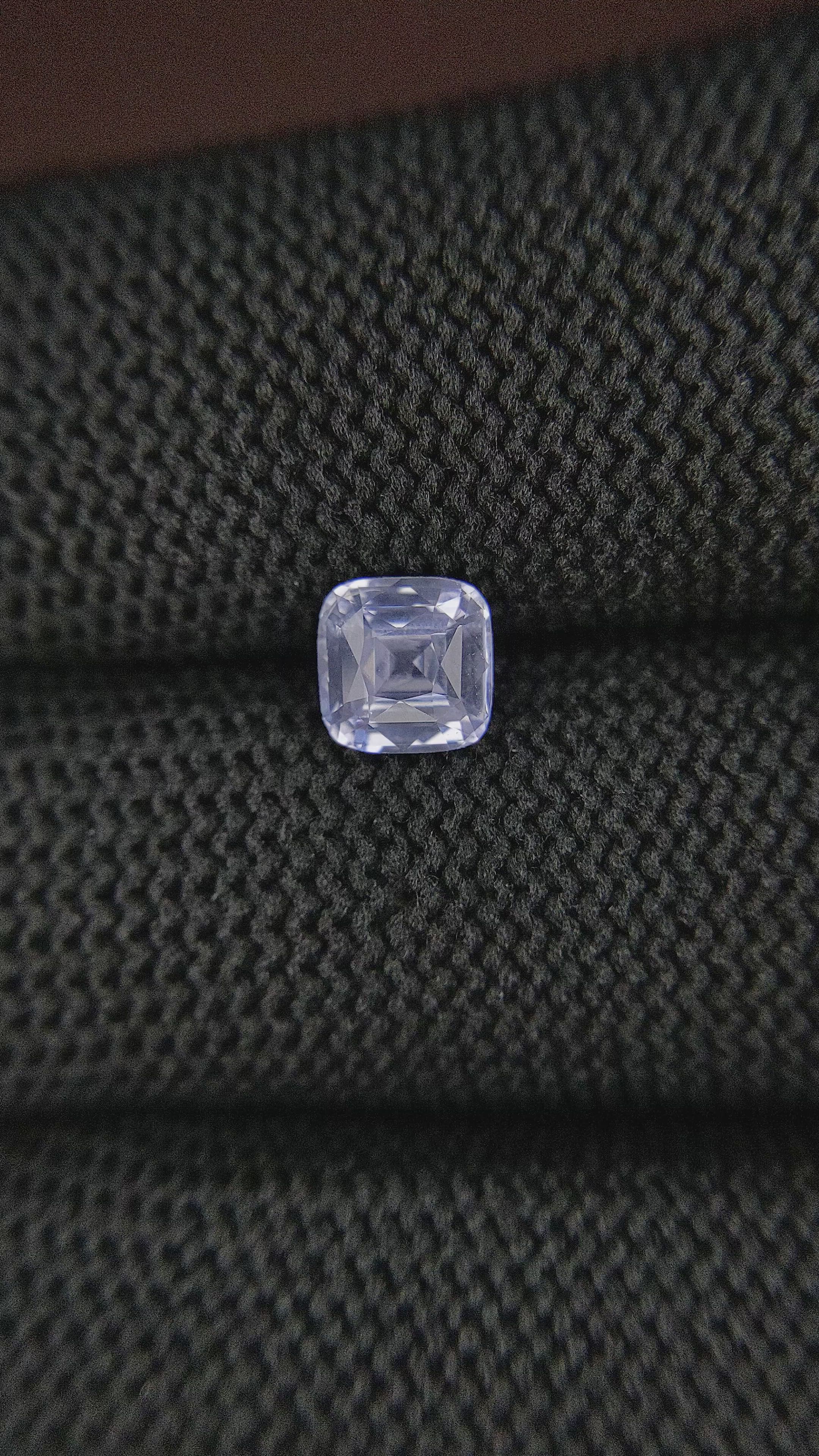 1.14 Ct. White Sapphire from Ceylon (Sri Lanka) Size Video