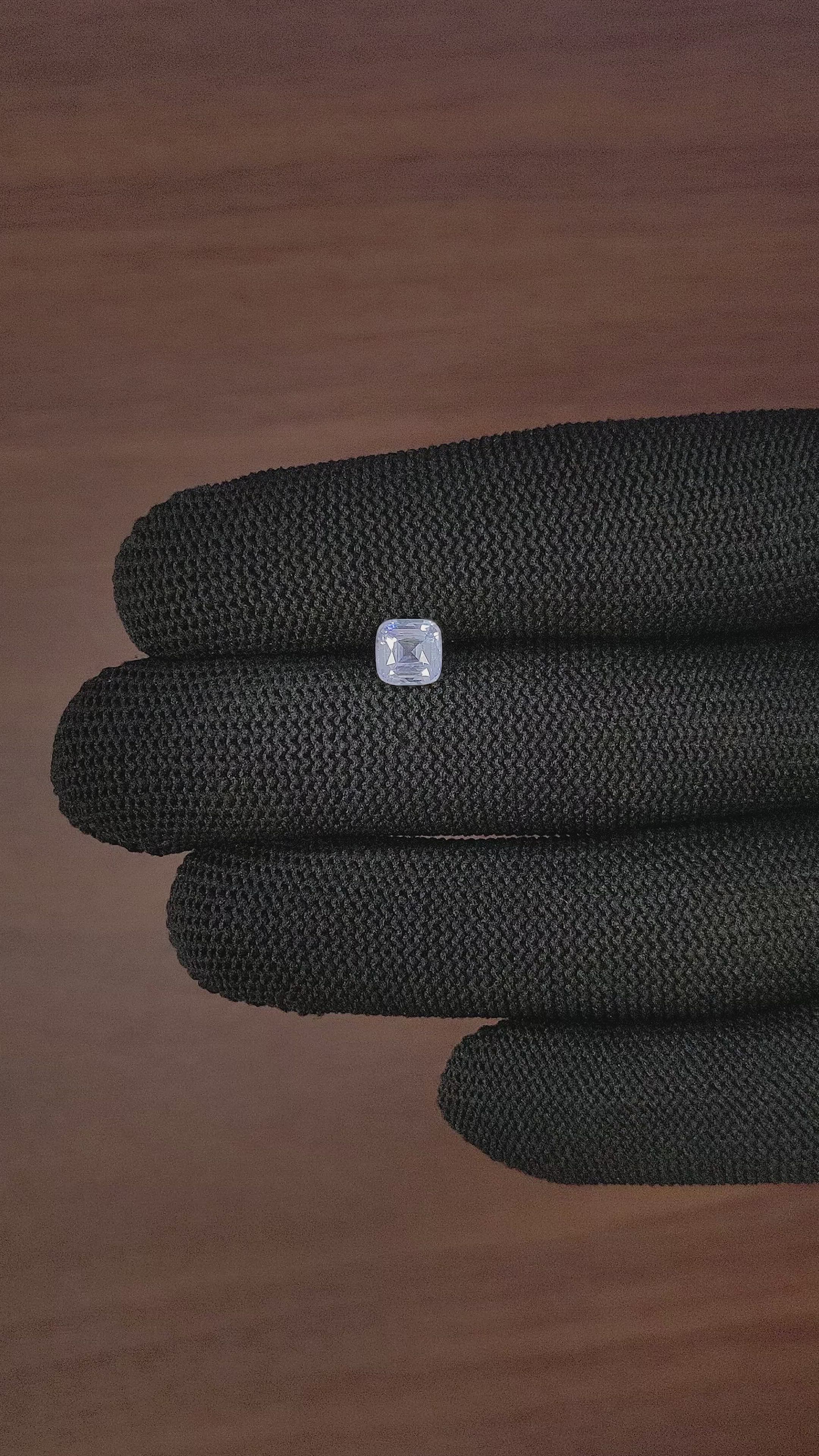 1.14 Ct. White Sapphire from Ceylon (Sri Lanka) Size Video