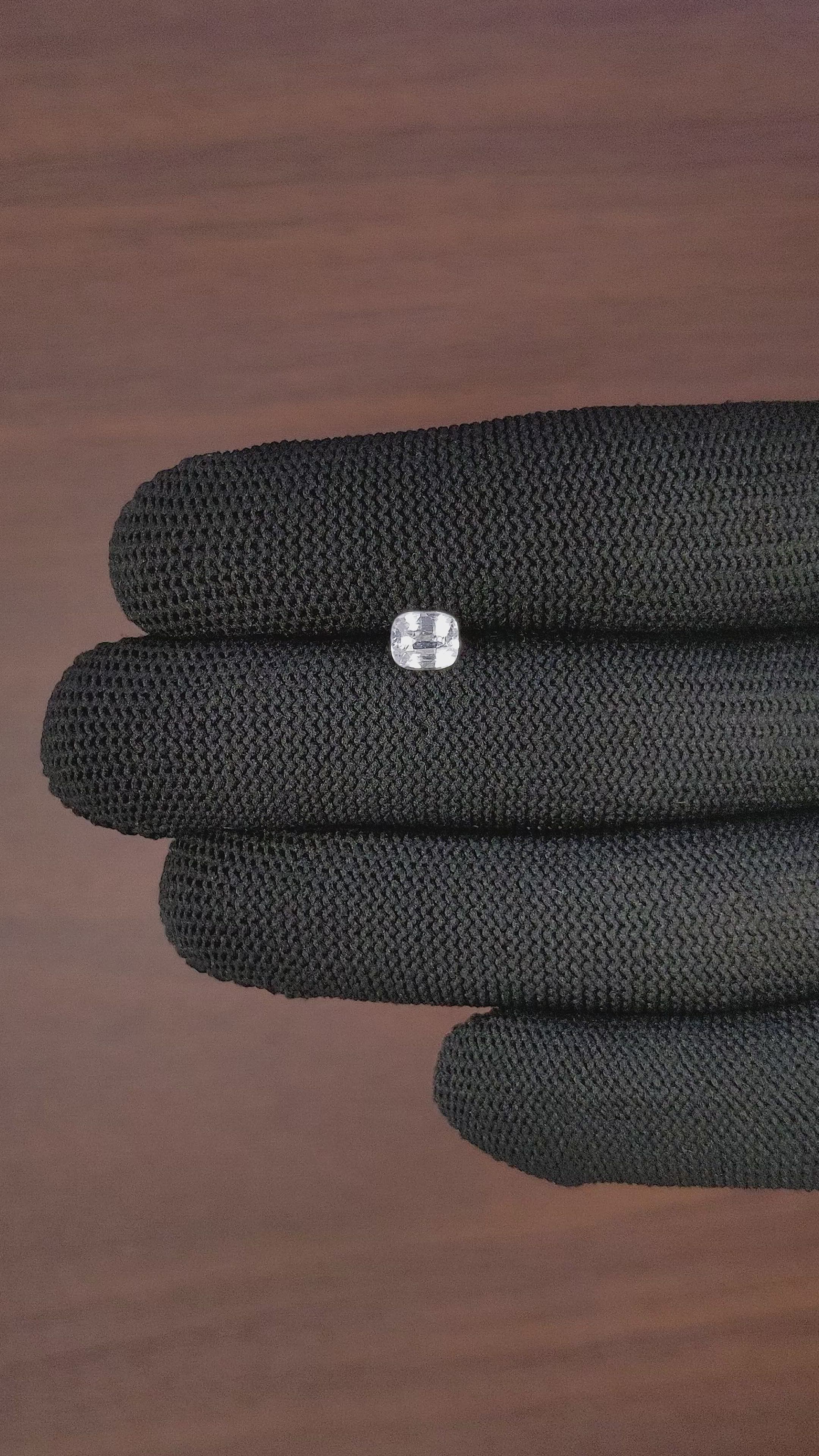 1.04 Ct. White Sapphire from Ceylon (Sri Lanka) Size Video