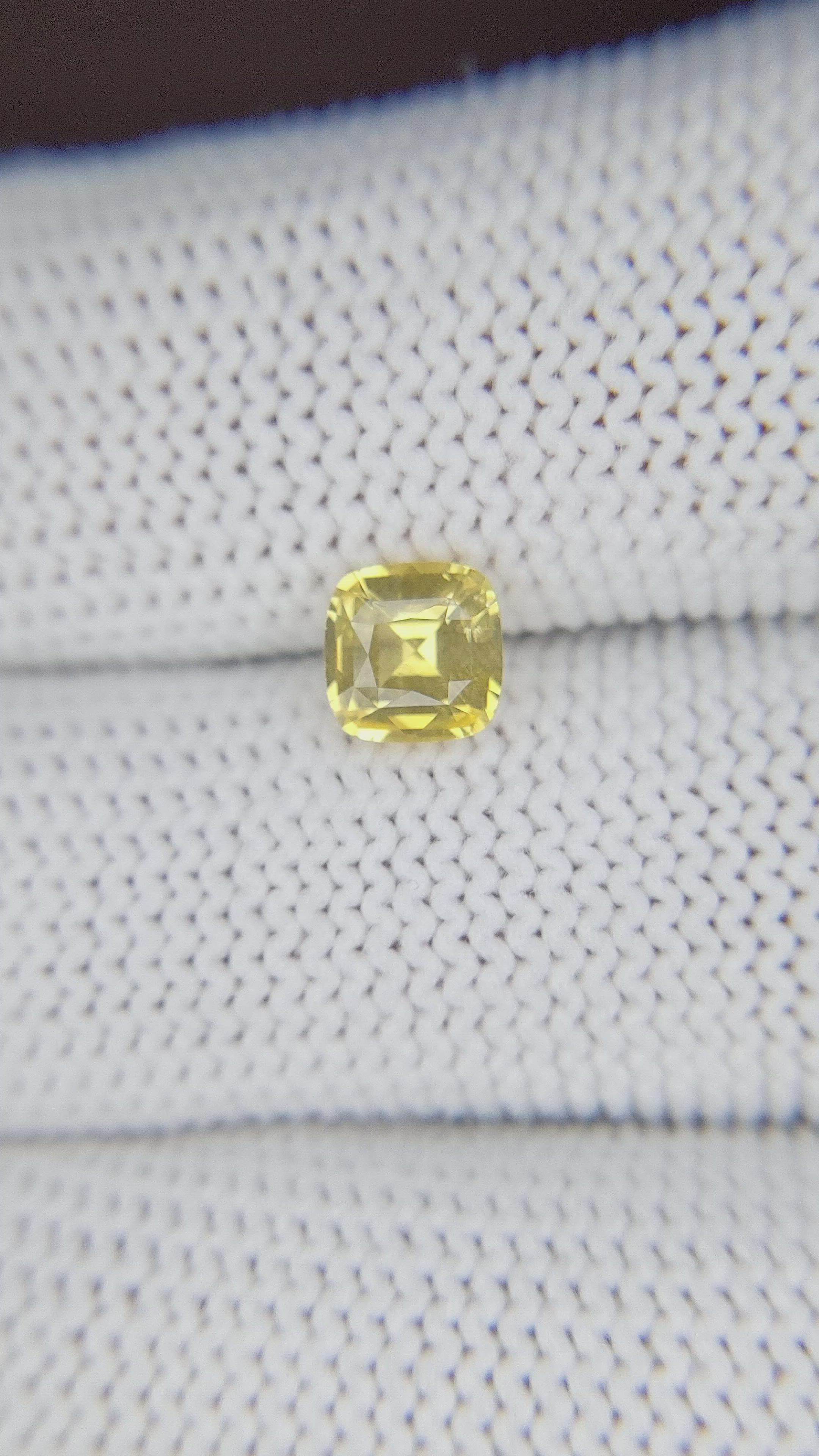 1.12 Ct. Yellow Sapphire from Ceylon (Sri Lanka) Size Video