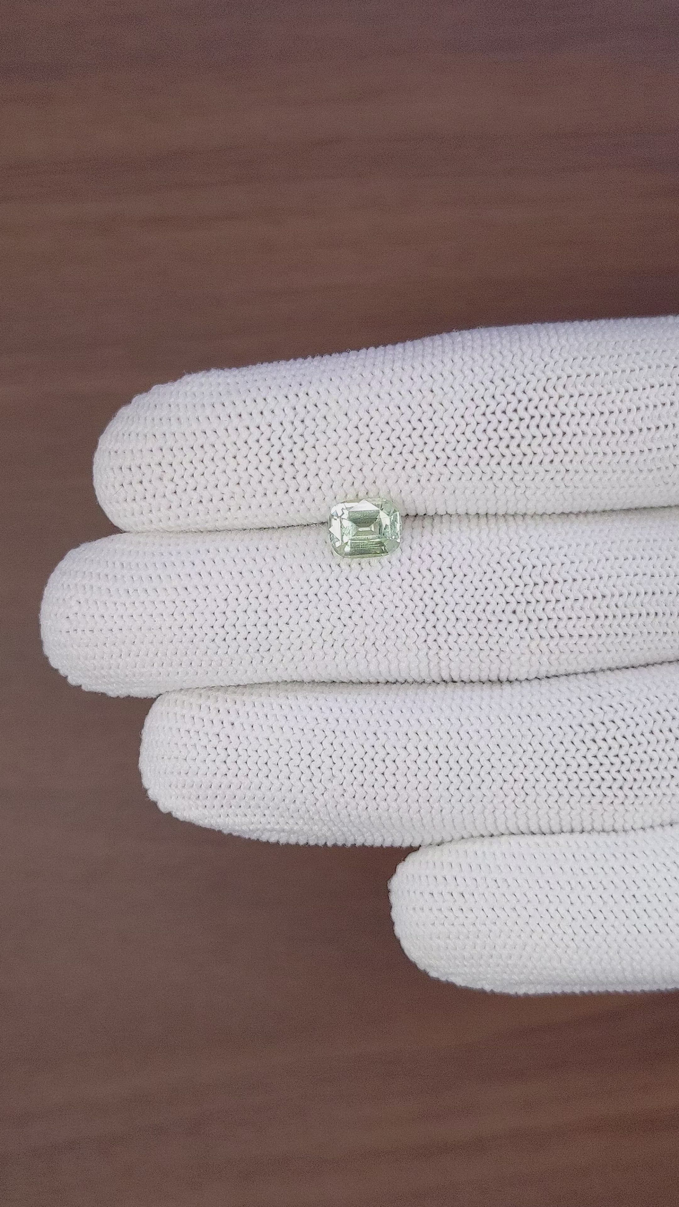 1.61 Ct. Yellowish Green Sapphire from Africa Size Video