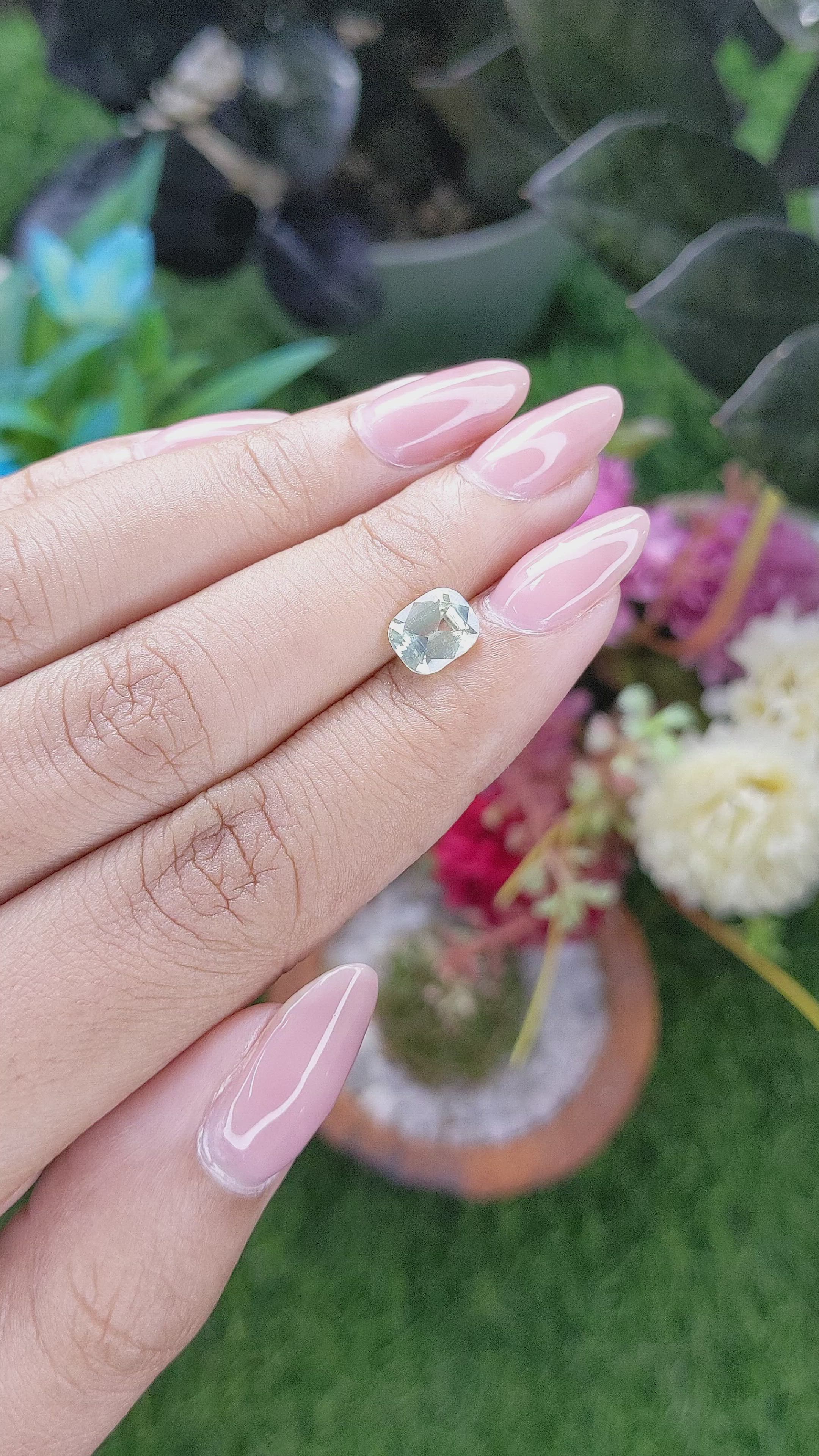 1.61 Ct. Yellowish Green Sapphire from Africa Size Video