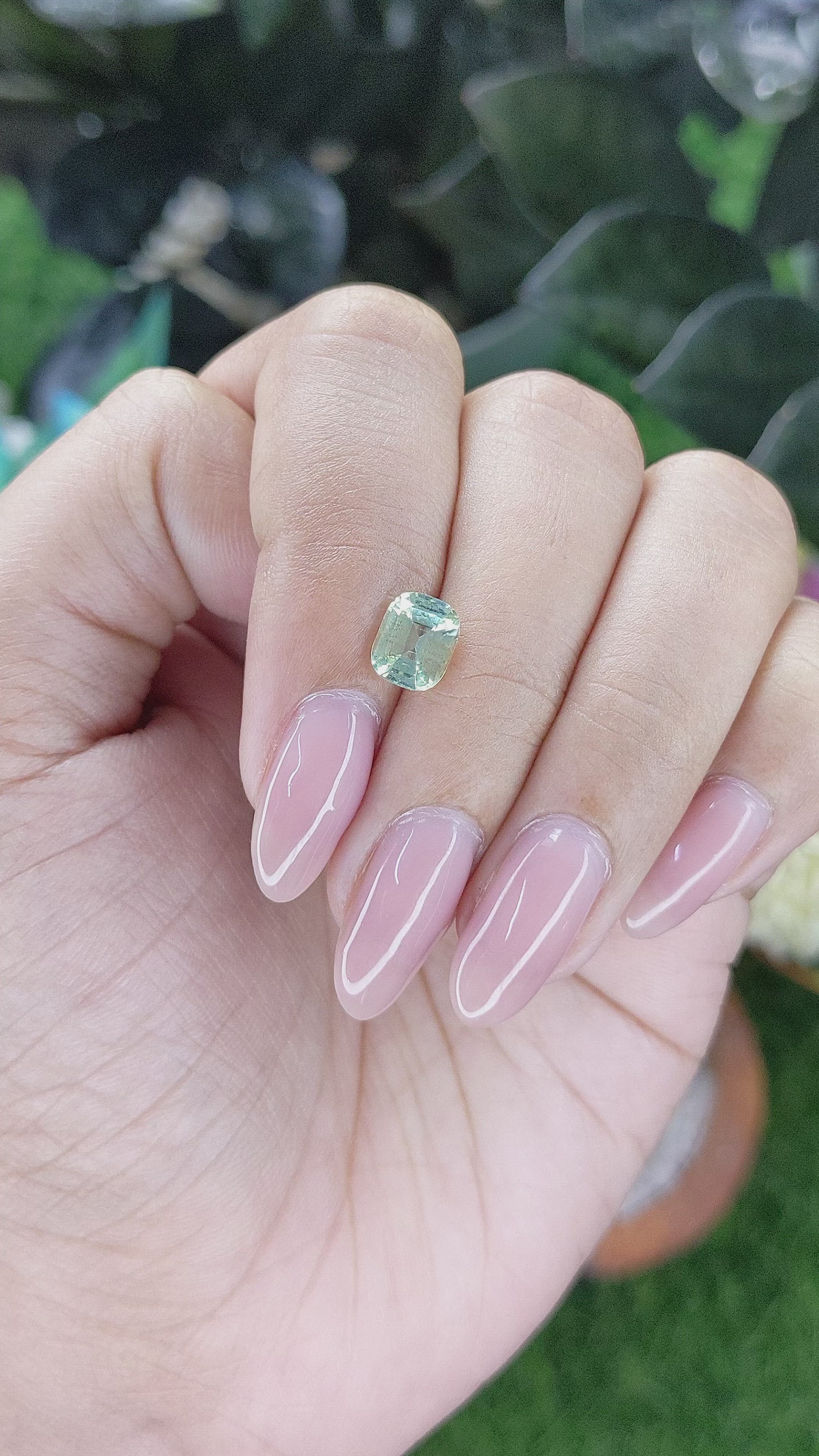 1.61 Ct. Yellowish Green Sapphire from Africa Size Video