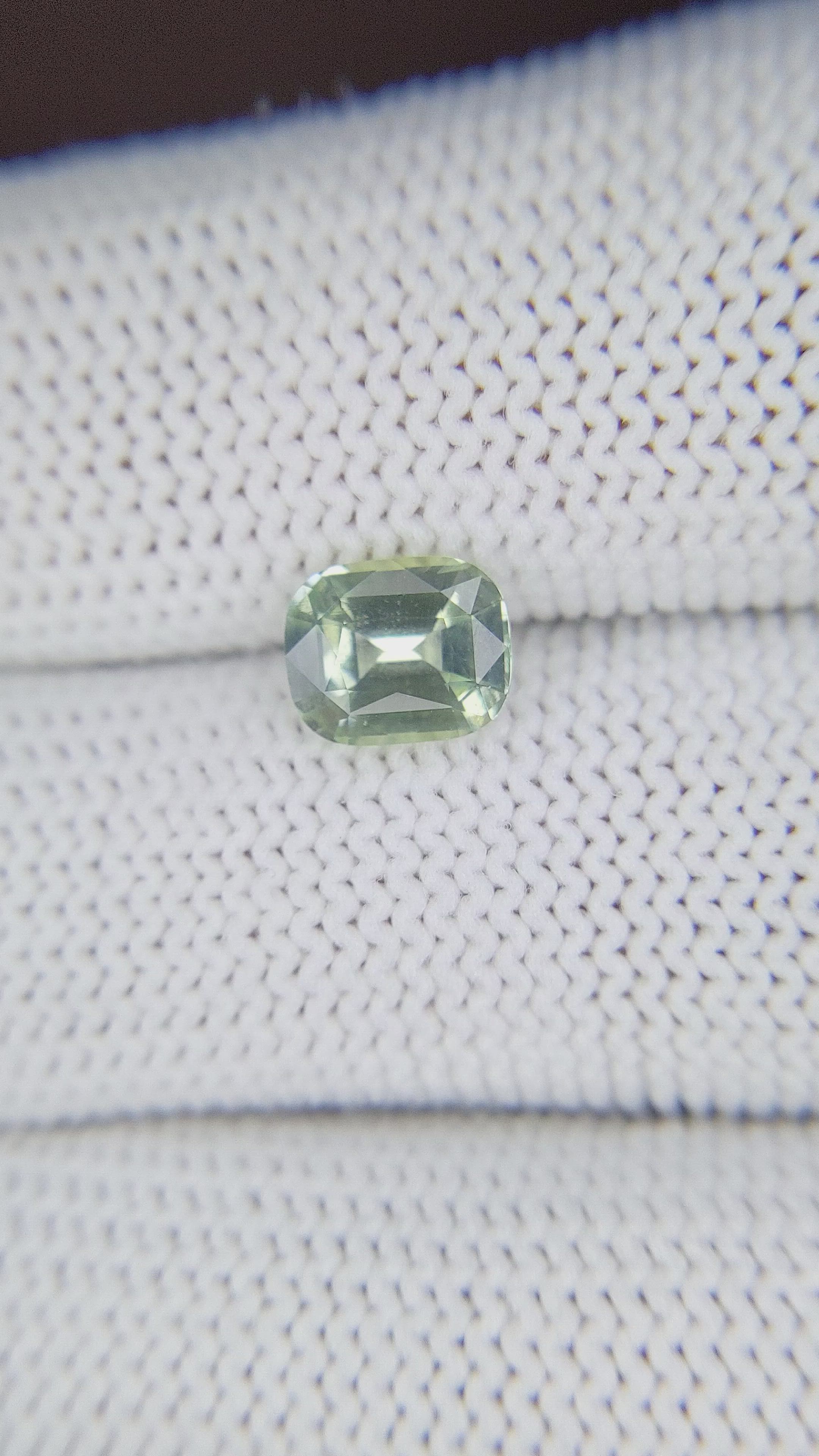 1.61 Ct. Yellowish Green Sapphire from Africa Size Video