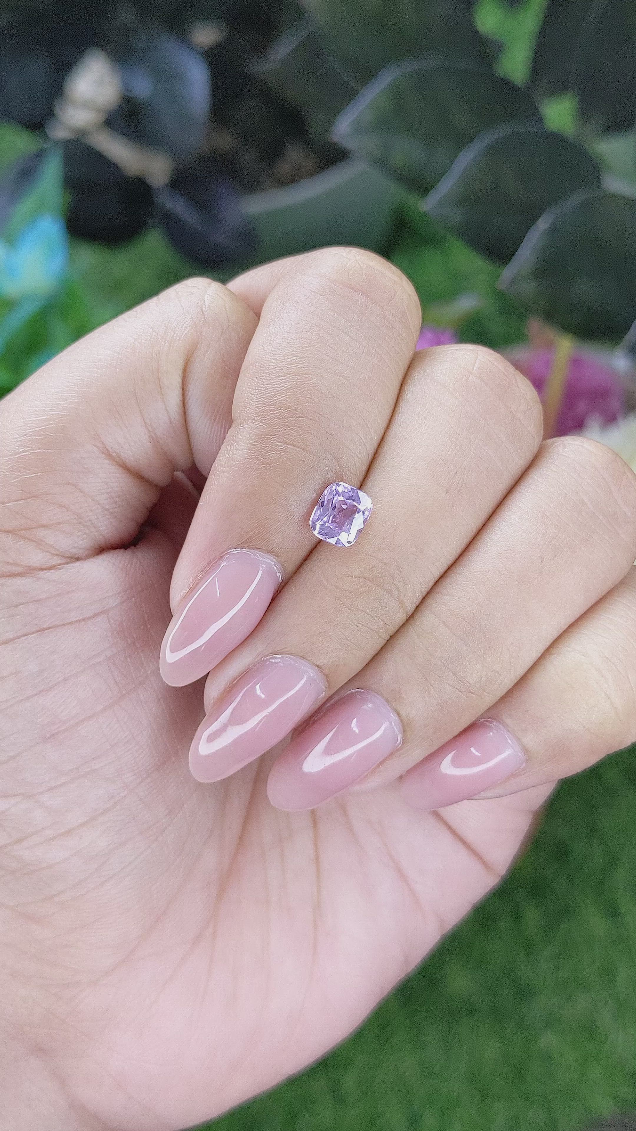 1.05 Ct. Purplish Pink Sapphire from Africa Size Video