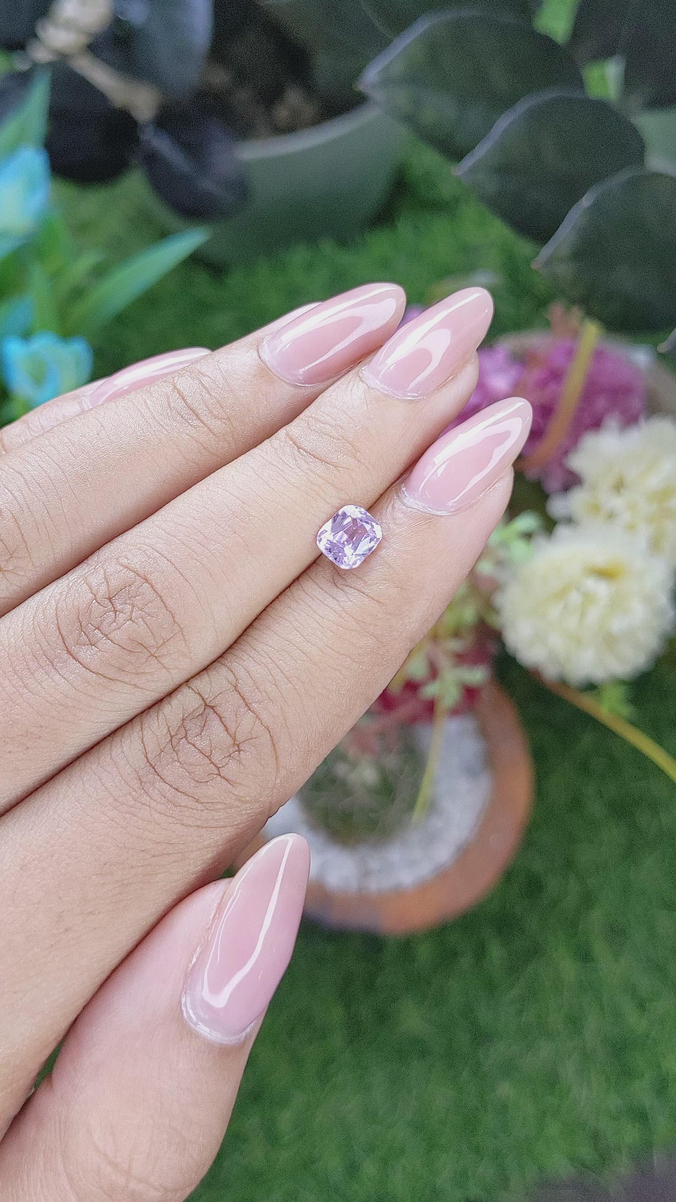 1.05 Ct. Purplish Pink Sapphire from Africa Size Video