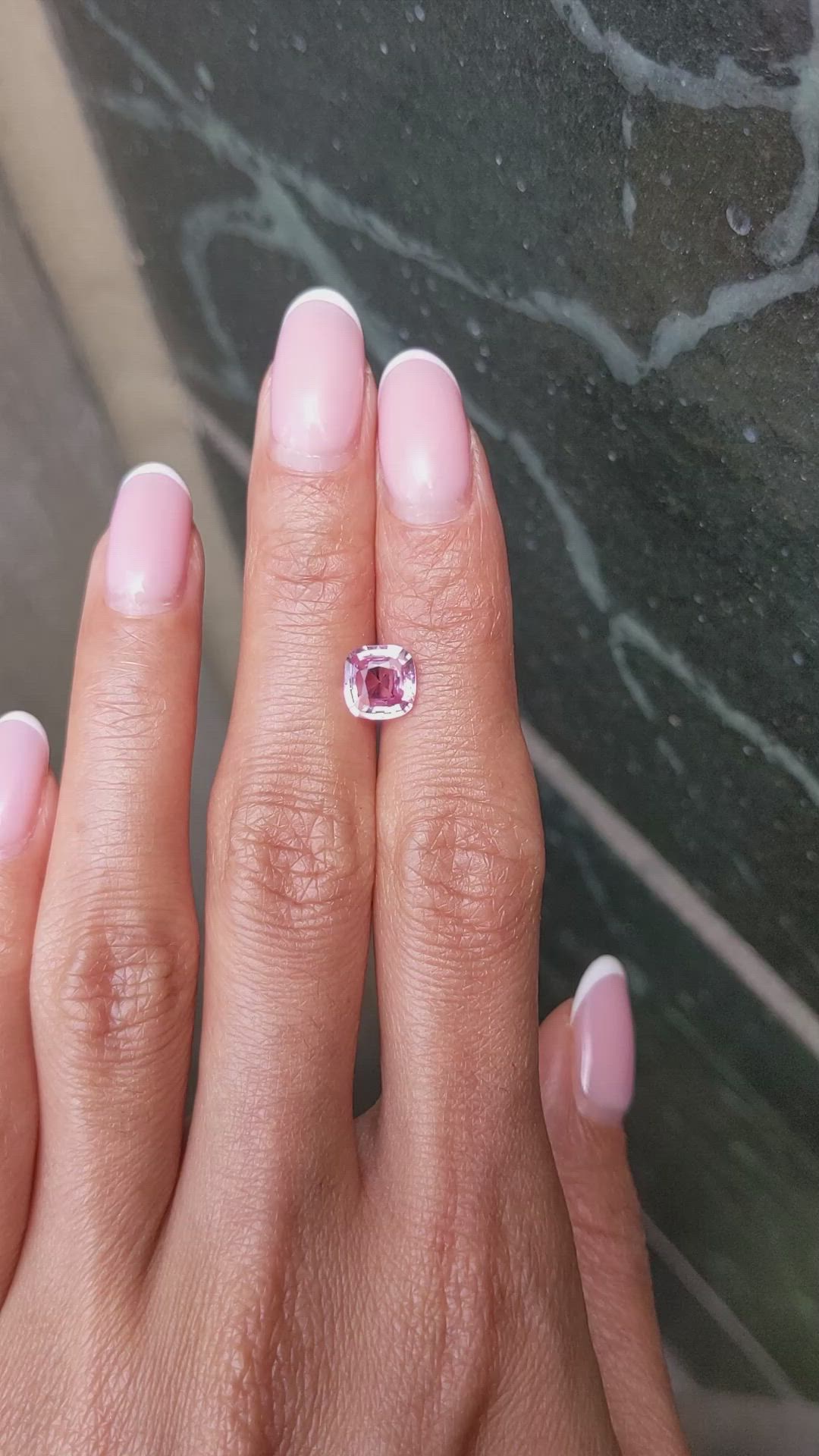 1.59 Ct. Pink Sapphire from Ceylon (Sri Lanka) Size Video