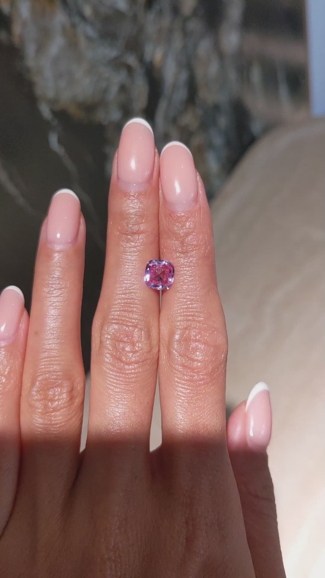 1.59 Ct. Pink Sapphire from Ceylon (Sri Lanka) Size Video