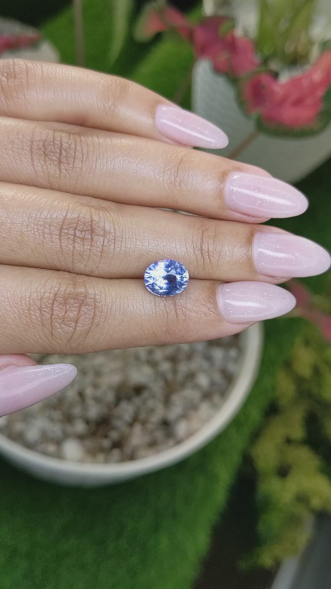 3.13 Ct. Blue Sapphire from Ceylon (Sri Lanka) Size Video