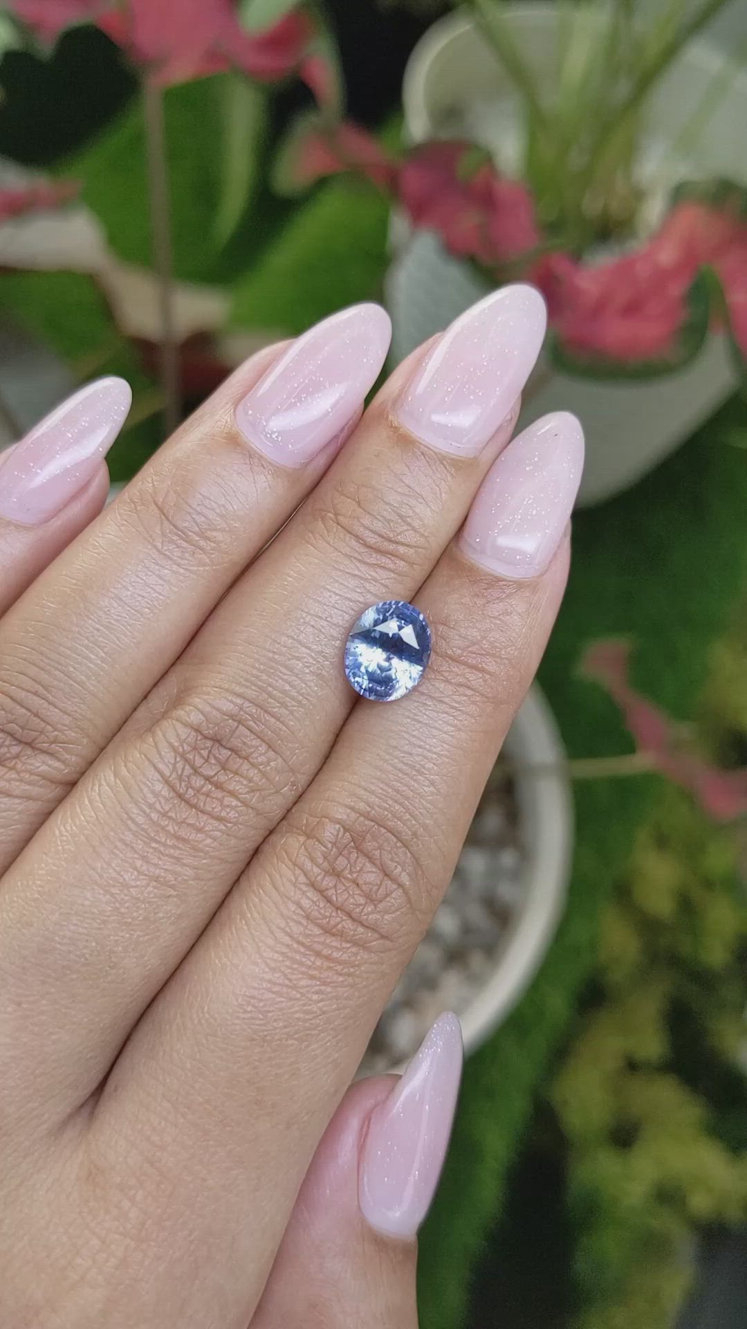 3.13 Ct. Blue Sapphire from Ceylon (Sri Lanka) Size Video