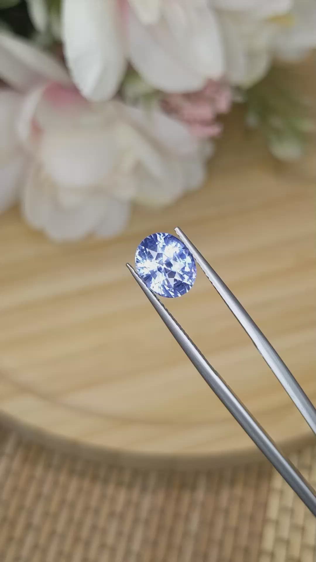 3.13 Ct. Blue Sapphire from Ceylon (Sri Lanka) Size Video