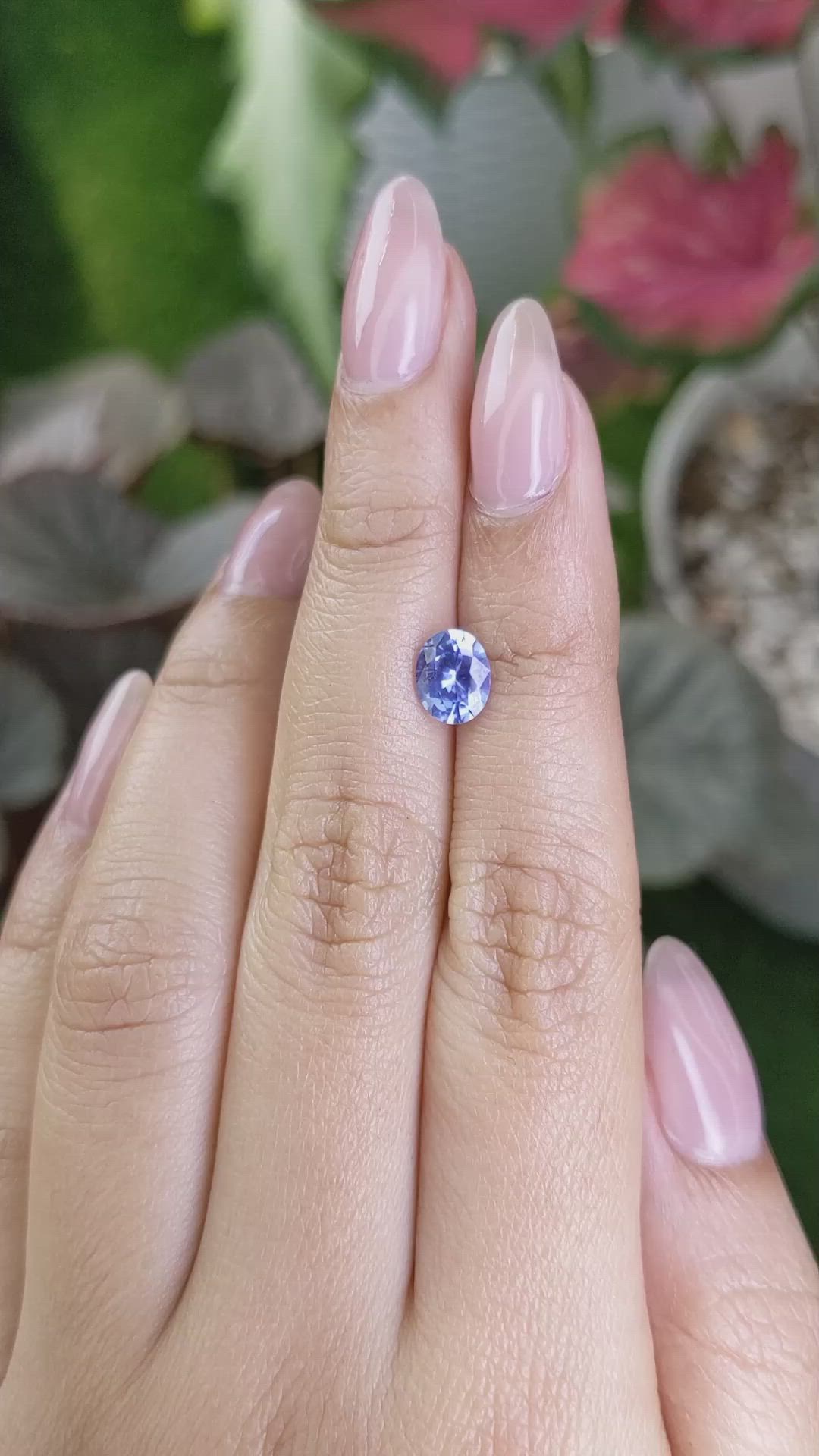 1.24 Ct. Violet Sapphire from Ceylon (Sri Lanka) Size Video