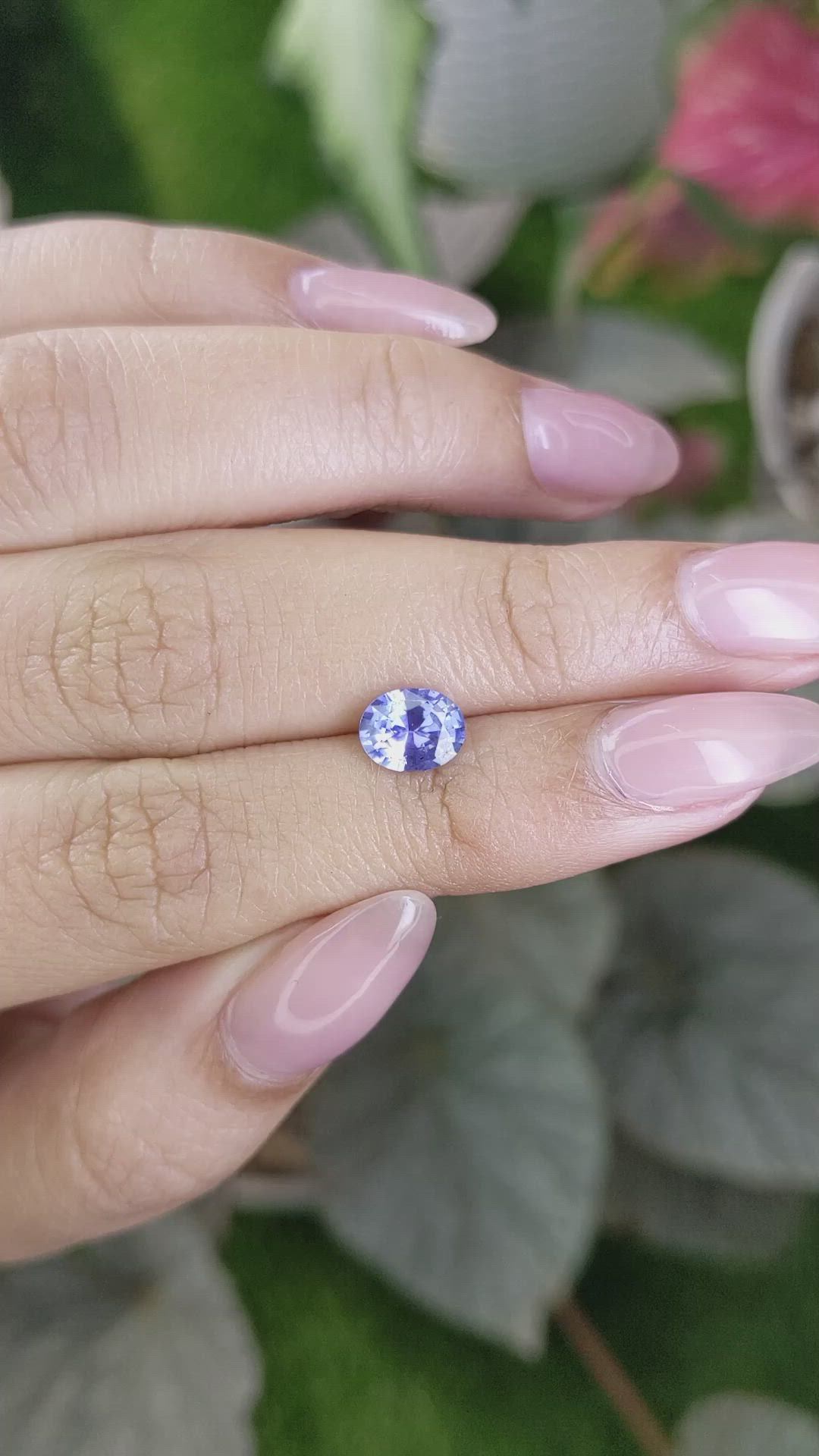 1.24 Ct. Violet Sapphire from Ceylon (Sri Lanka) Size Video