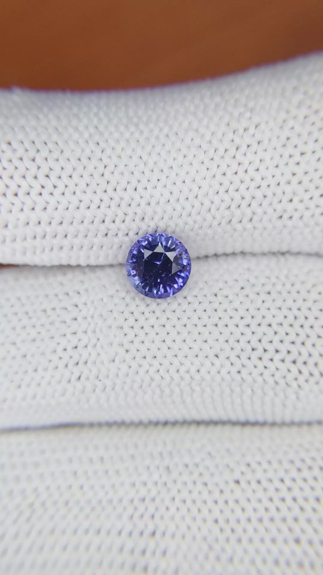 1.21 Ct. Violet Sapphire from Ceylon (Sri Lanka) Size Video