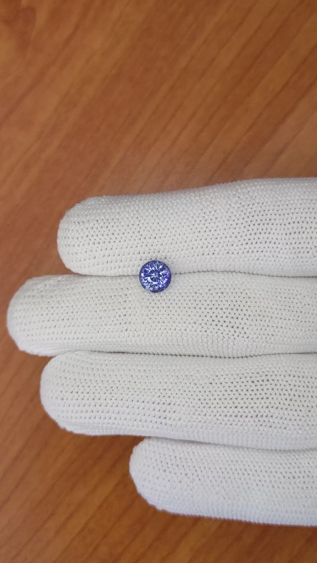 1.21 Ct. Violet Sapphire from Ceylon (Sri Lanka) Size Video