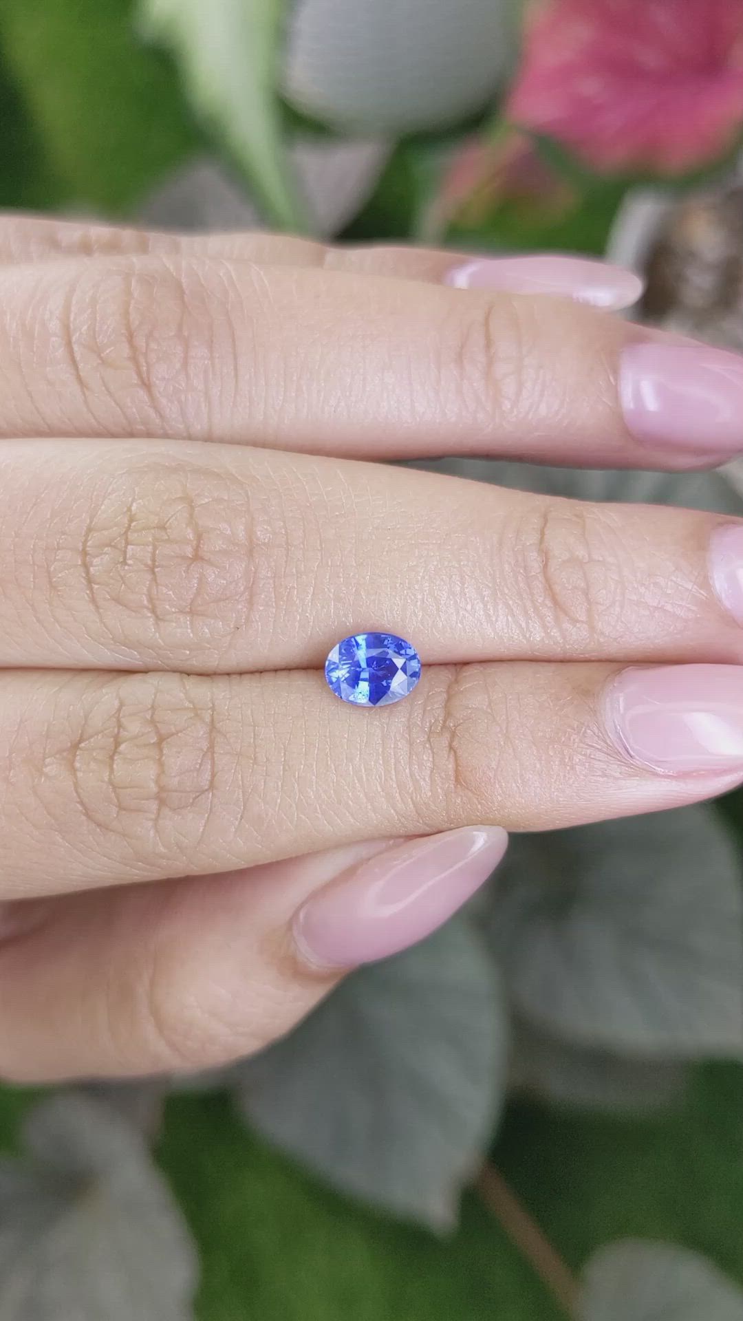 1.16 Ct. Blue Sapphire from Ceylon (Sri Lanka) Size Video