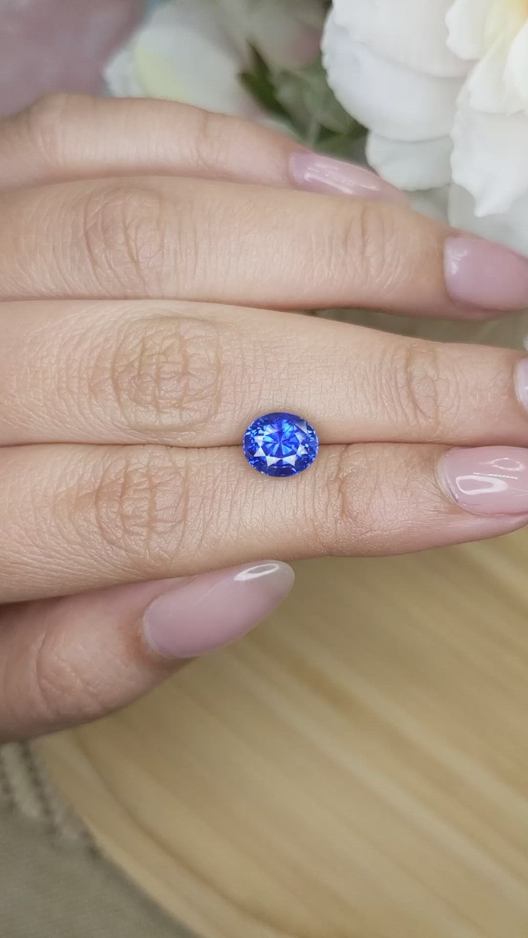 2.65 Ct. Blue Sapphire from Ceylon (Sri Lanka) Size Video