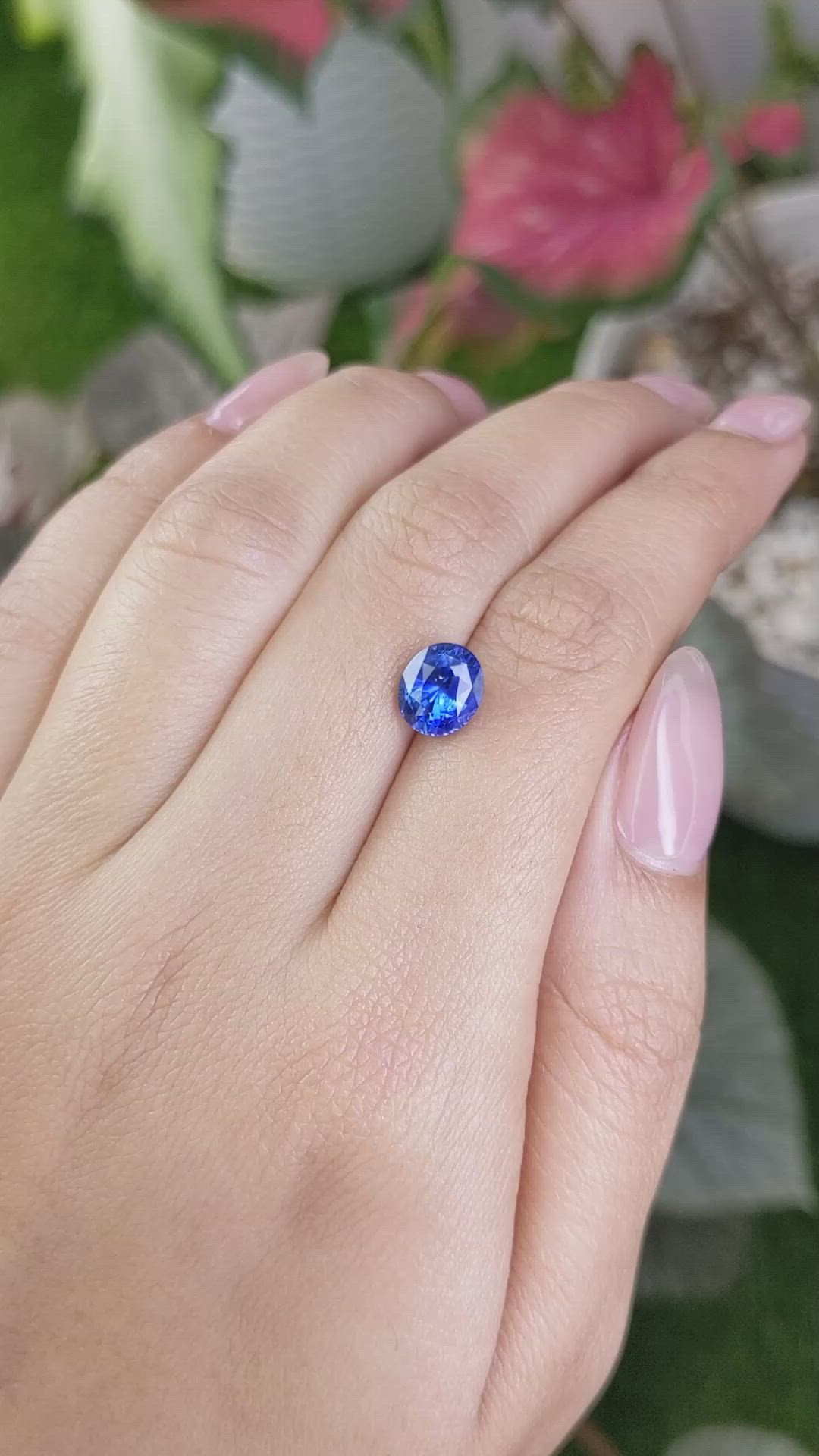 2.65 Ct. Blue Sapphire from Ceylon (Sri Lanka) Size Video