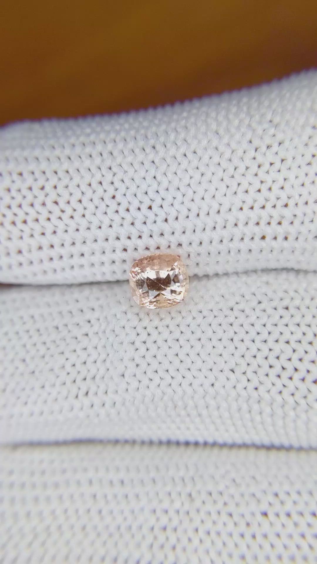 1.16 Ct. Peach Sapphire from Ceylon (Sri Lanka) Size Video