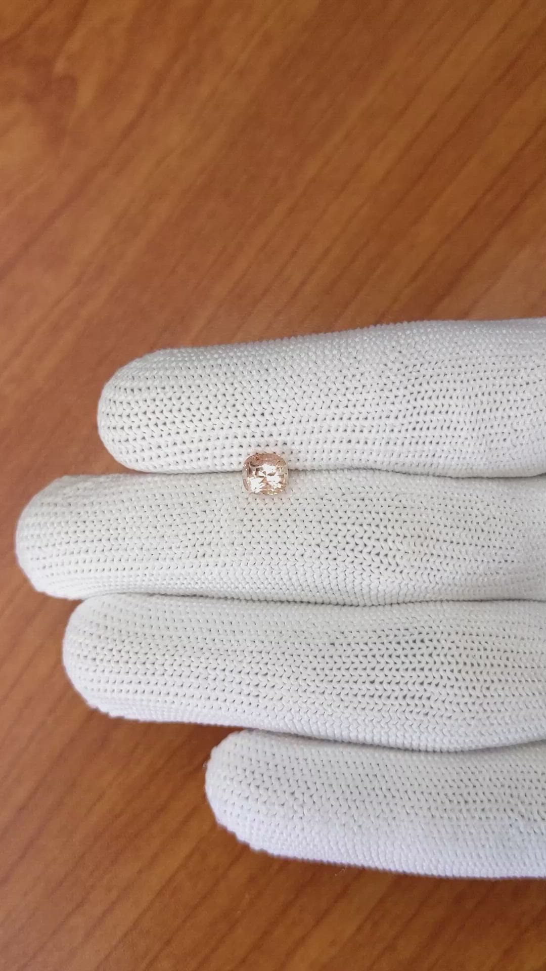 1.16 Ct. Peach Sapphire from Ceylon (Sri Lanka) Size Video