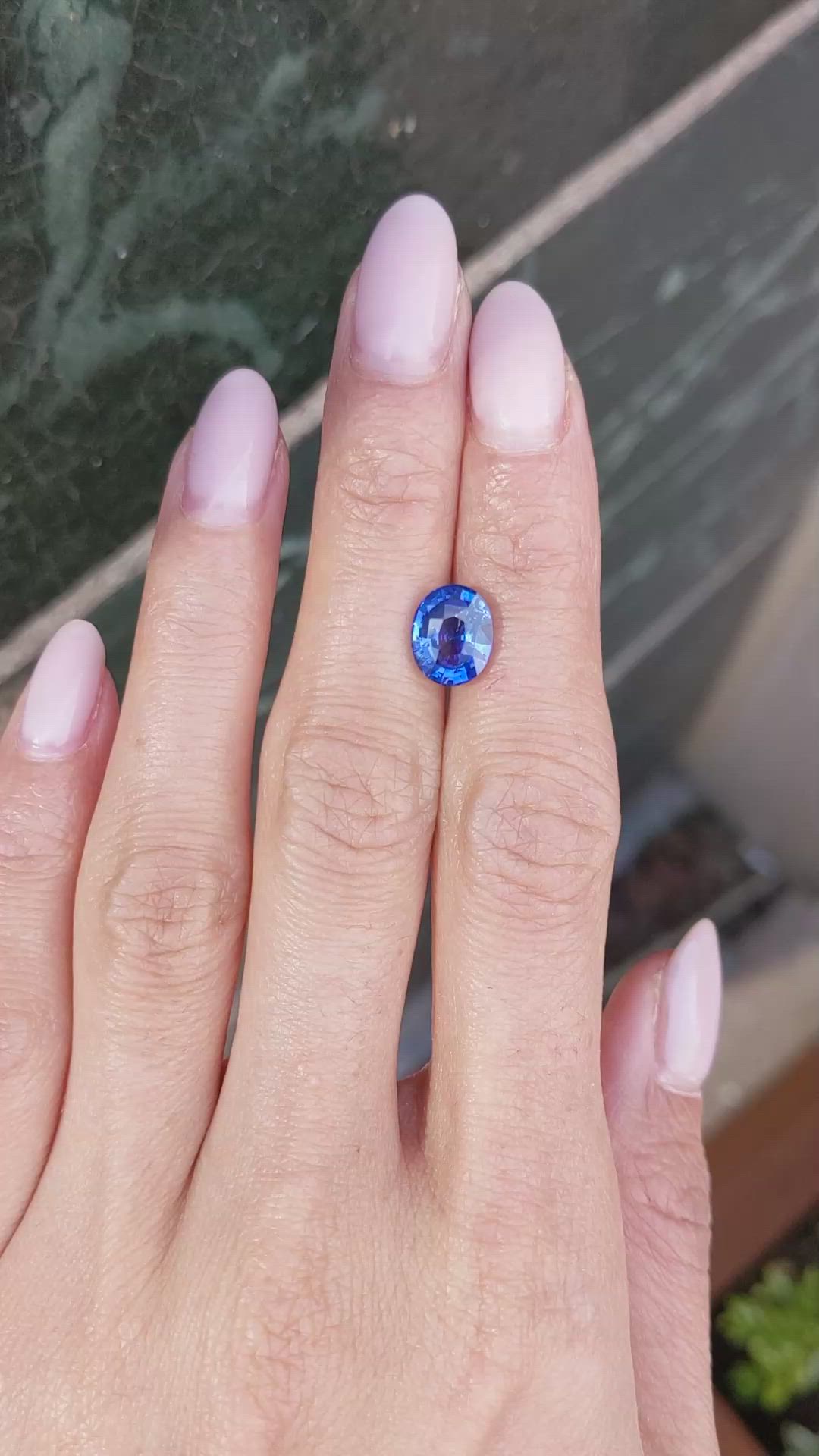 3.02 Ct. Blue Sapphire from Ceylon (Sri Lanka) Size Video