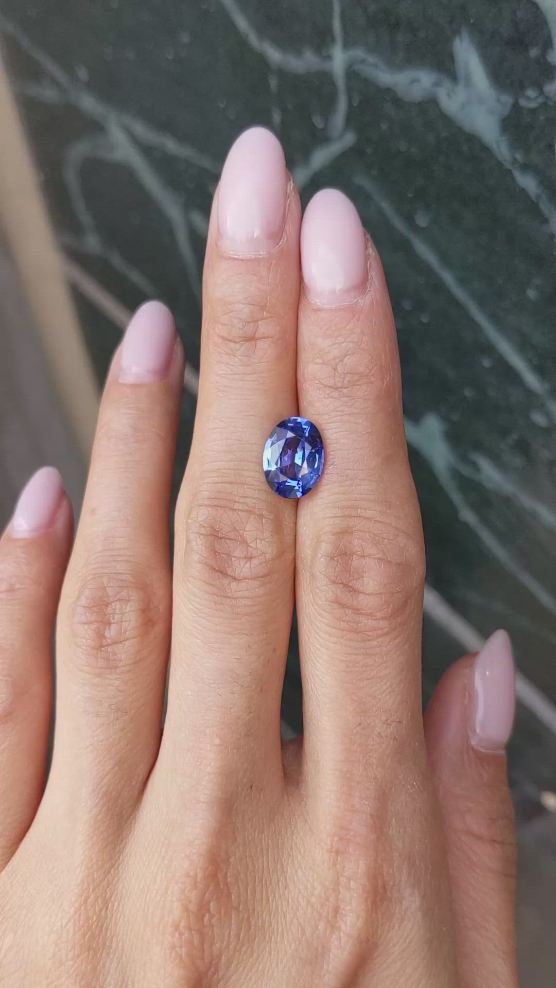 3.50 Ct. Blue Sapphire from Ceylon (Sri Lanka) Size Video