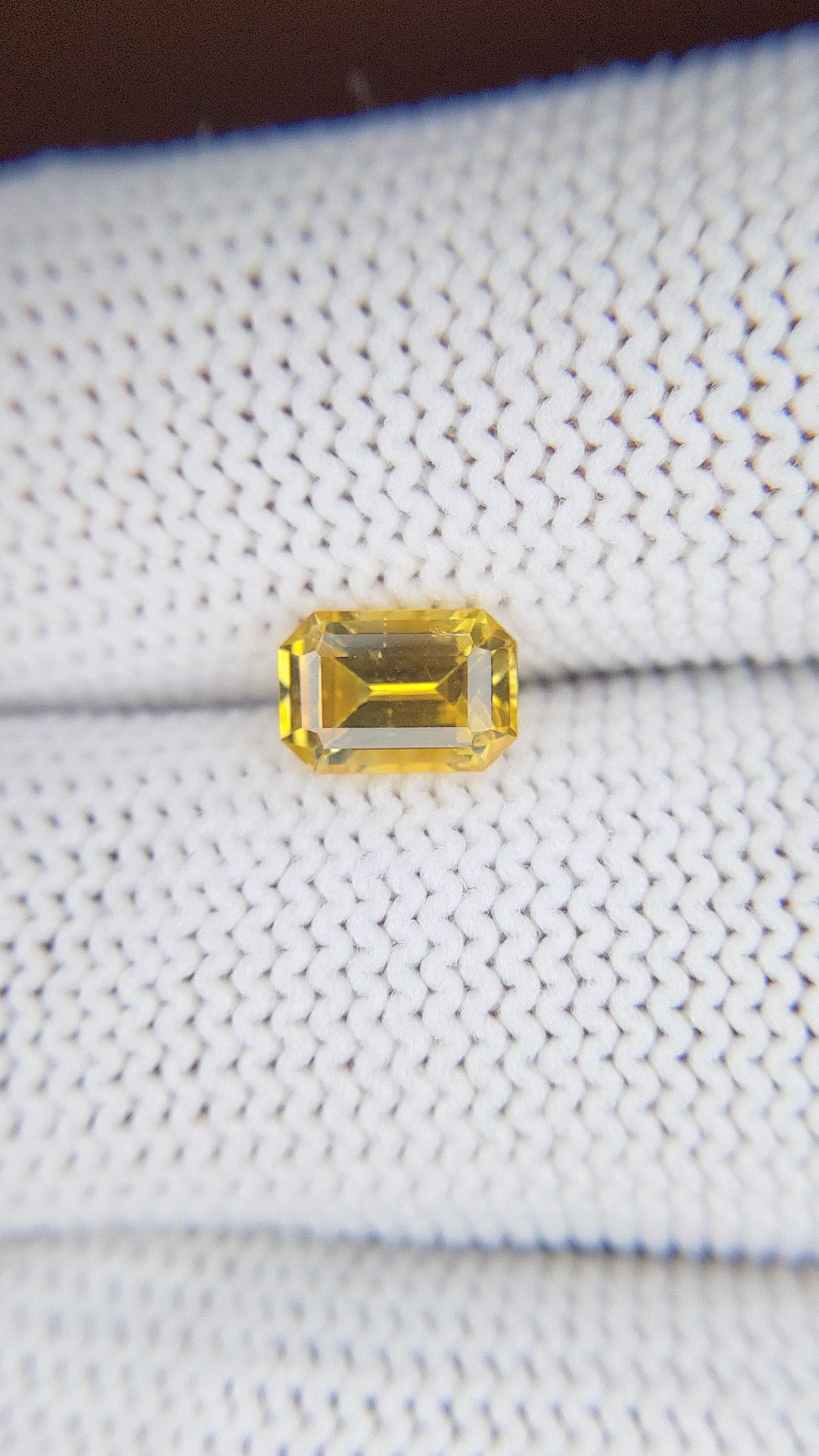 1.28 Ct. Orangish Yellow Sapphire from Ceylon (Sri Lanka) Size Video