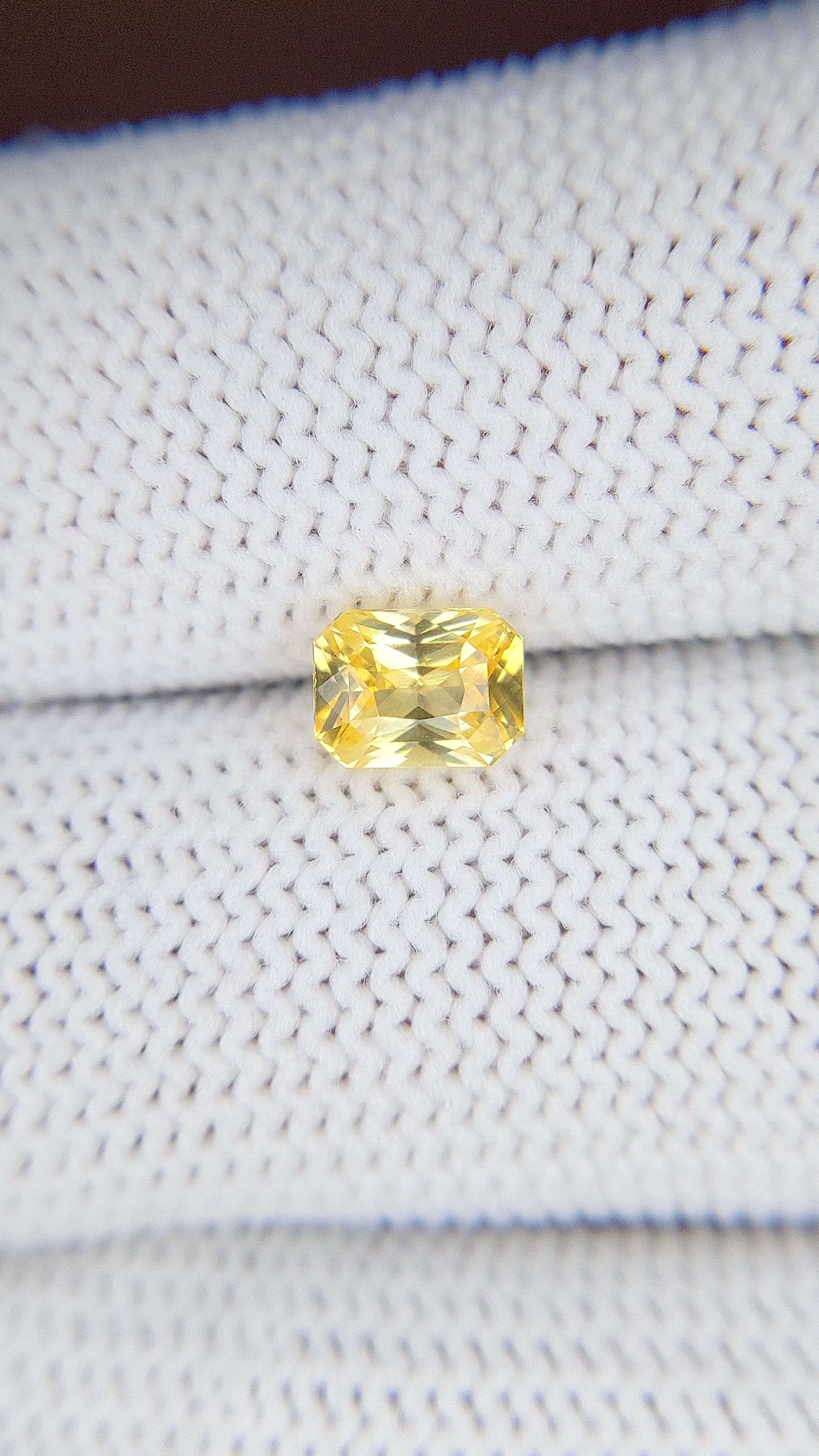 1.12 Ct. Yellow Sapphire from Ceylon (Sri Lanka) Size Video